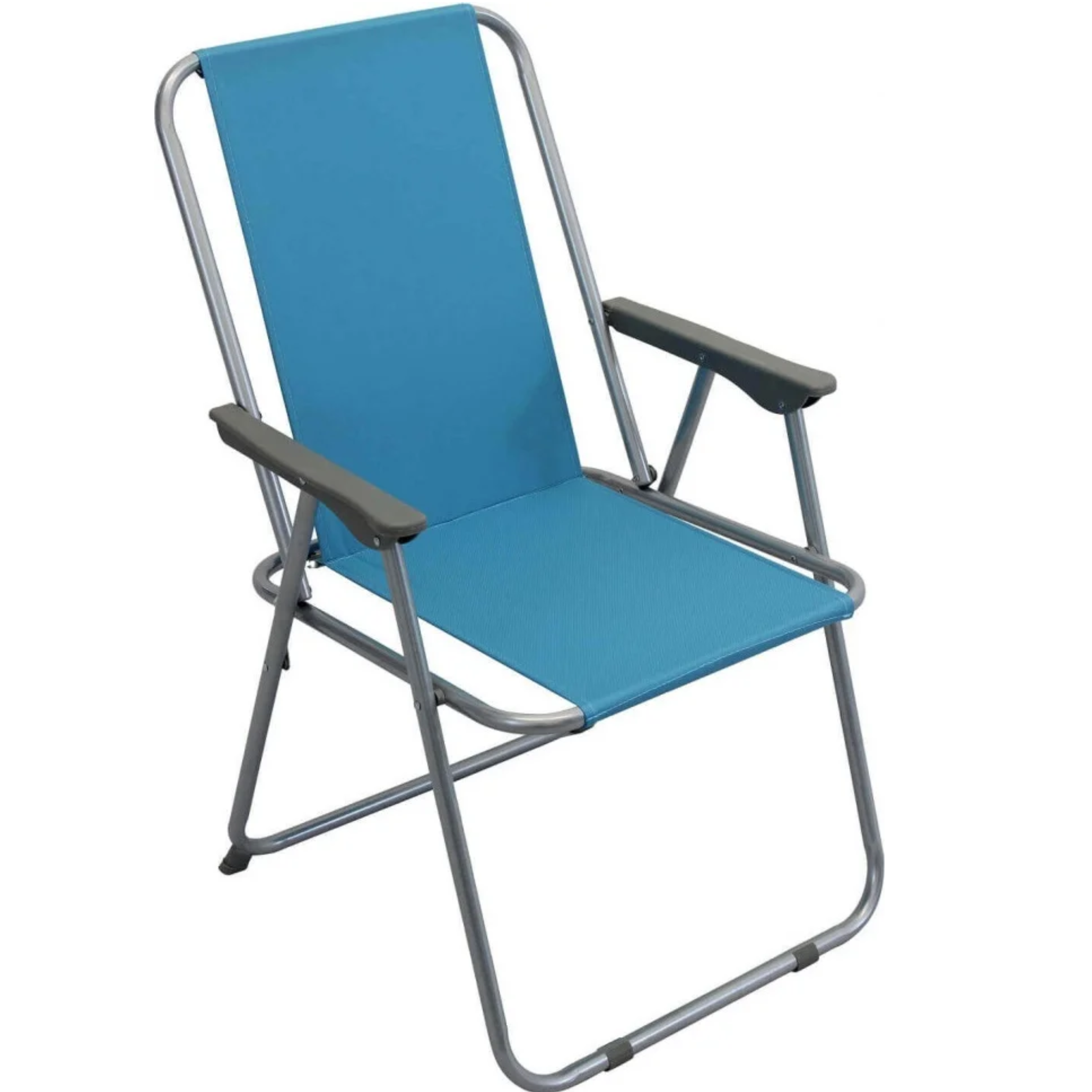 Sedia Sdraio Pieghevole in Metallo Verniciato e Tessuto Oxford 600D Spiaggina Schienale Alto