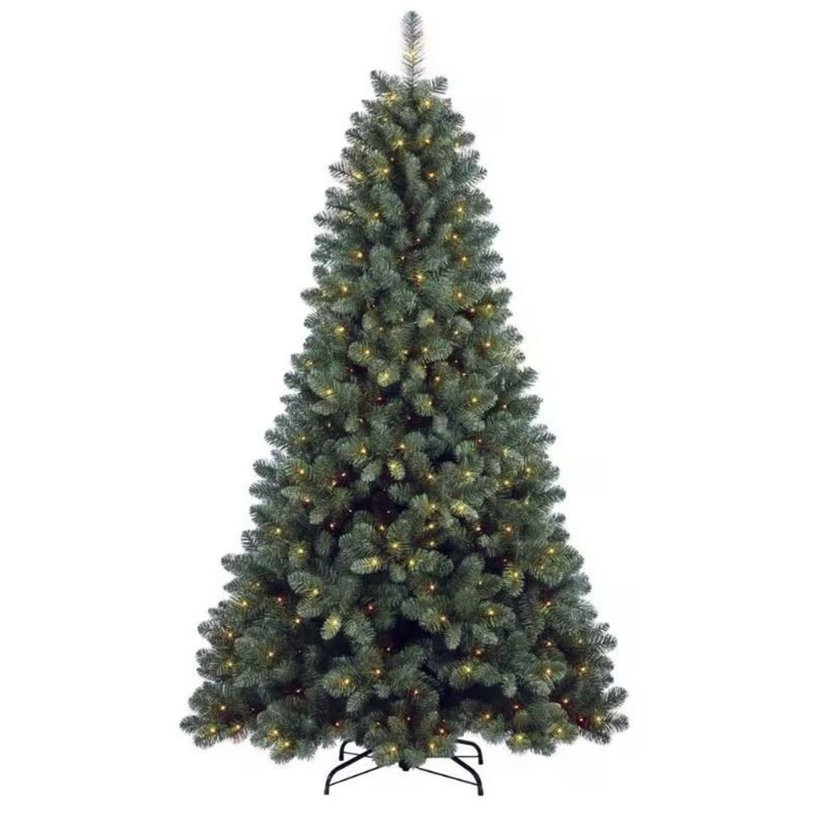 Albero di natale verde artificiale in PVC con luci led - Colosso
