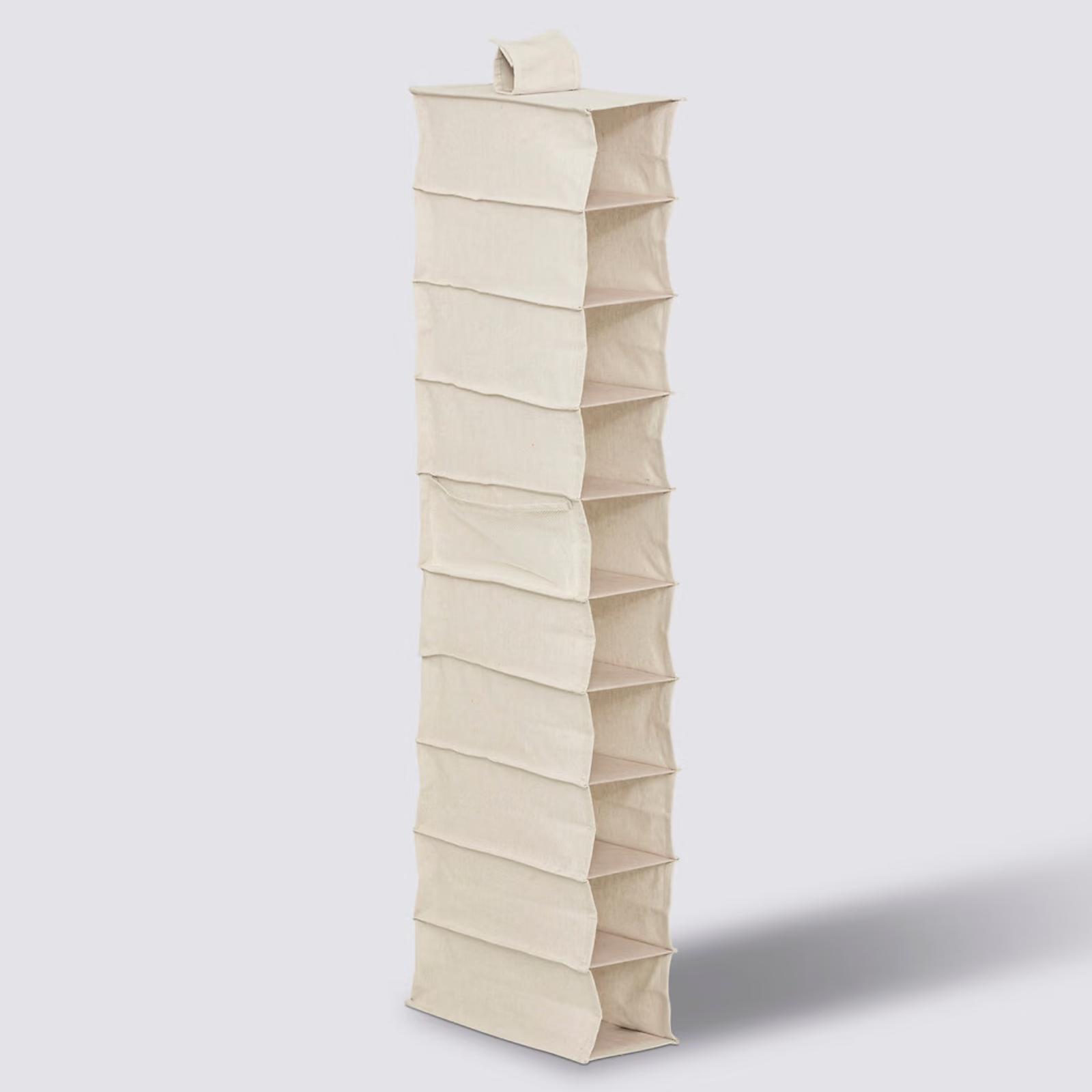 Scarpiera organizer 10 scomparti beige in tessuto da appendere - Groomy