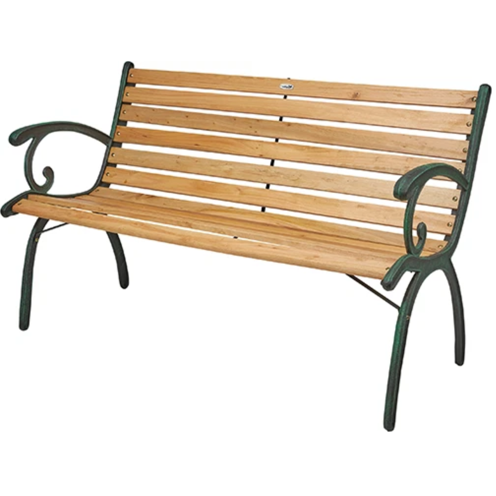 Panchina da esterno in ghisa e traversine in legno design moderno - Benso