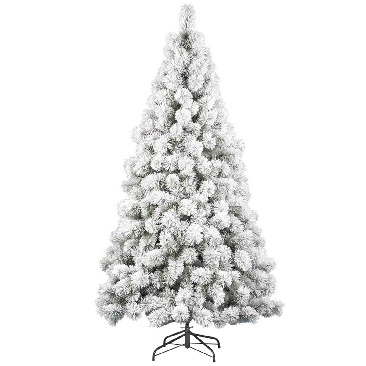 Albero di natale floccato in PVC apertura ad ombrello - Des Alpe