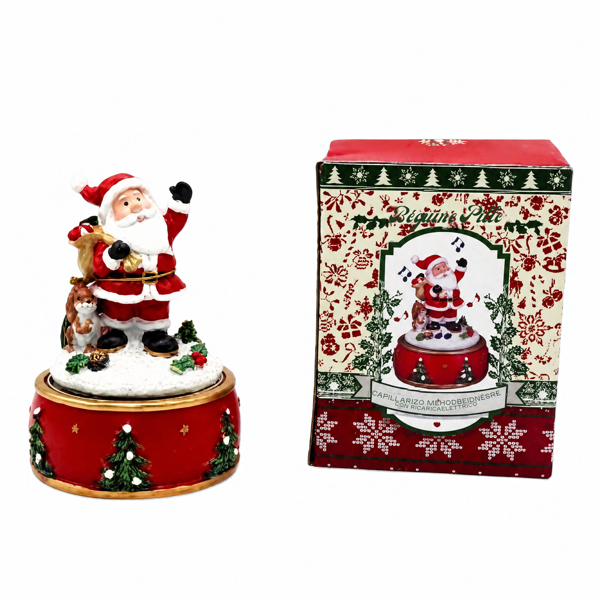 Carillon babbo natale decorazione con musica natalizia