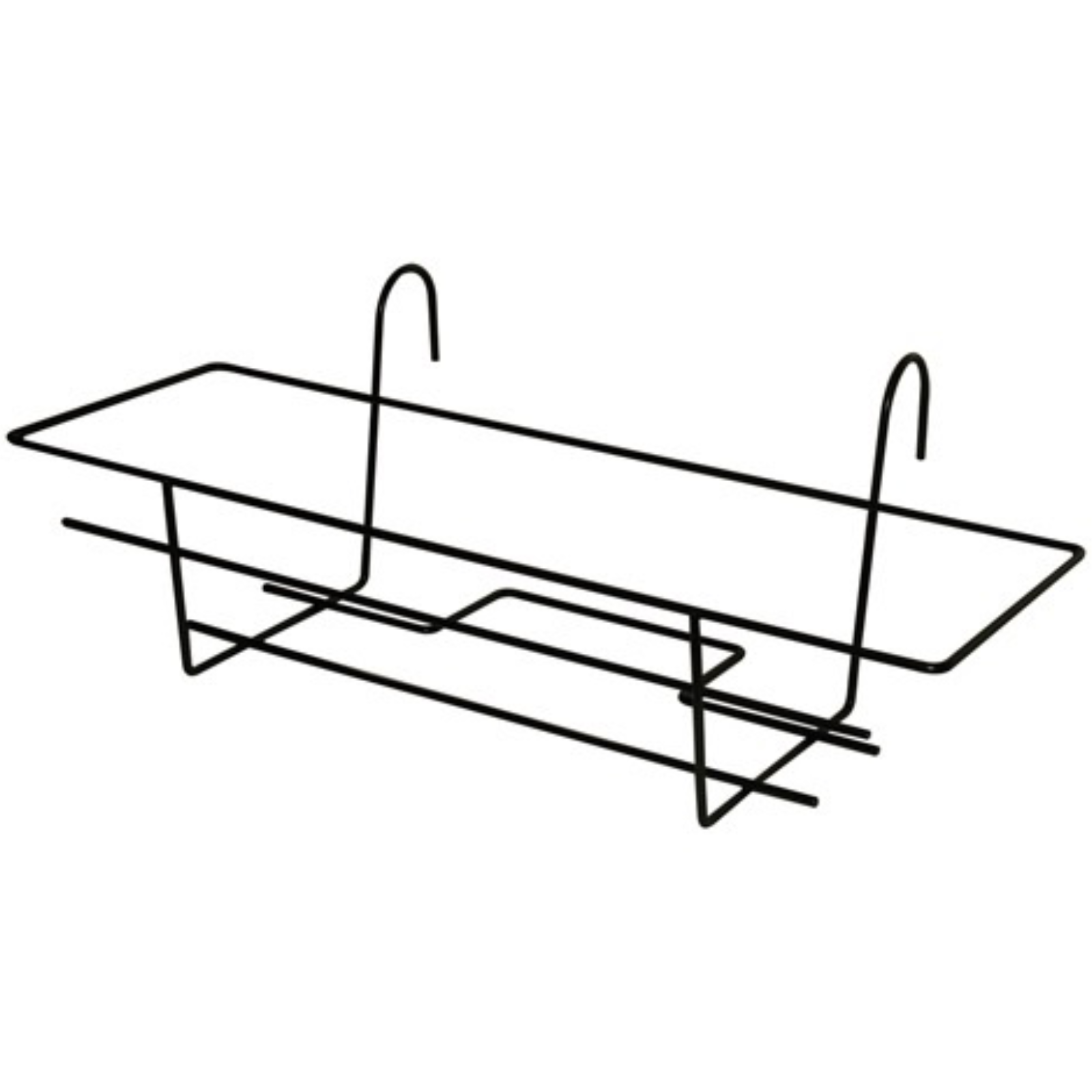 Balconiera in metallo fissa ideale per esterno,ringhere e balconi 40/50/60 cm