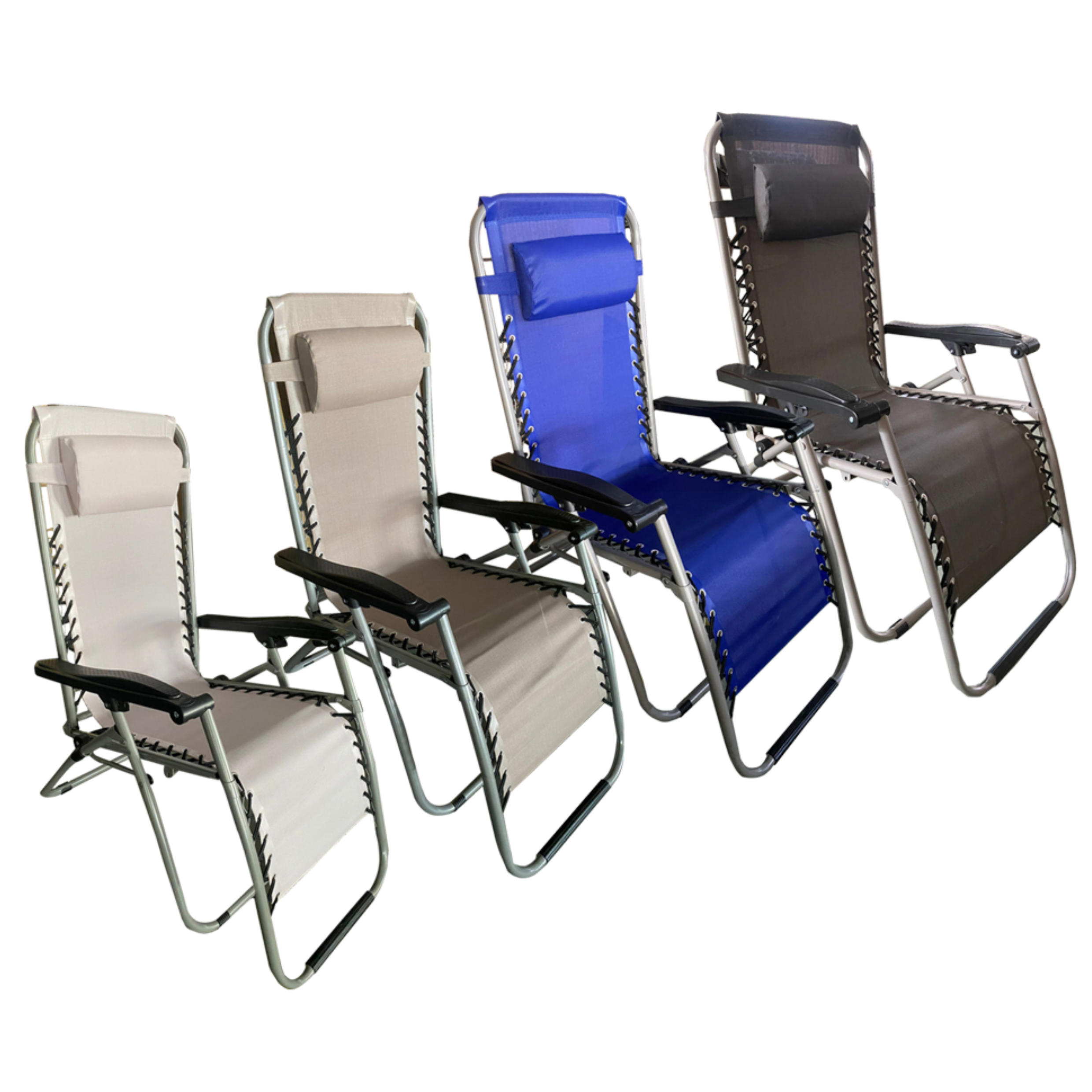 Sedia a sdraio zero gravità struttura in acciaio e tessuto in textilene colorato