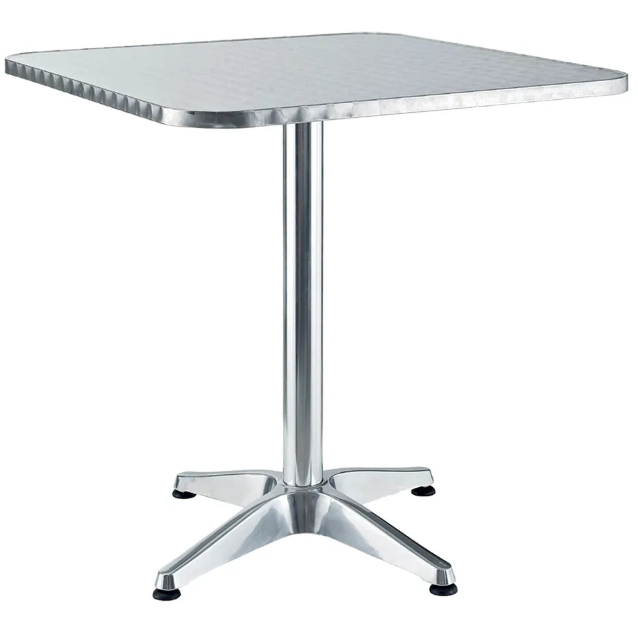 Tavolo quadrato in alluminio con piedini regolabili 60x60x70 cm da esterno o interno