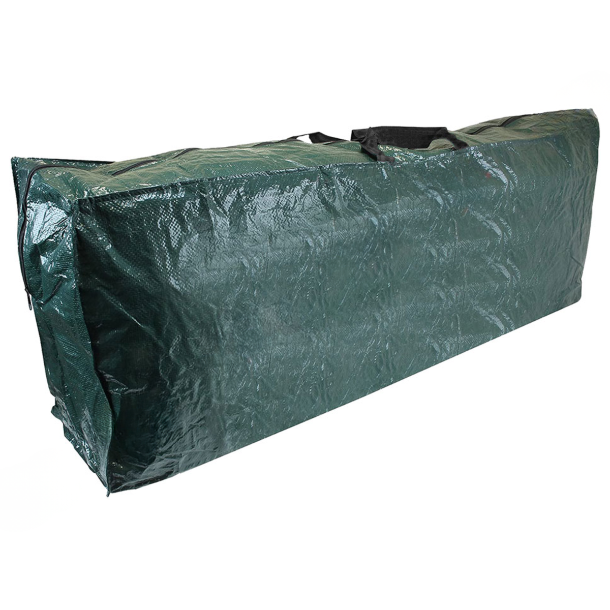 Borsa porta albero di natale 150/180/210/240 cm in tessuto verde con chiusura zip e maniglie