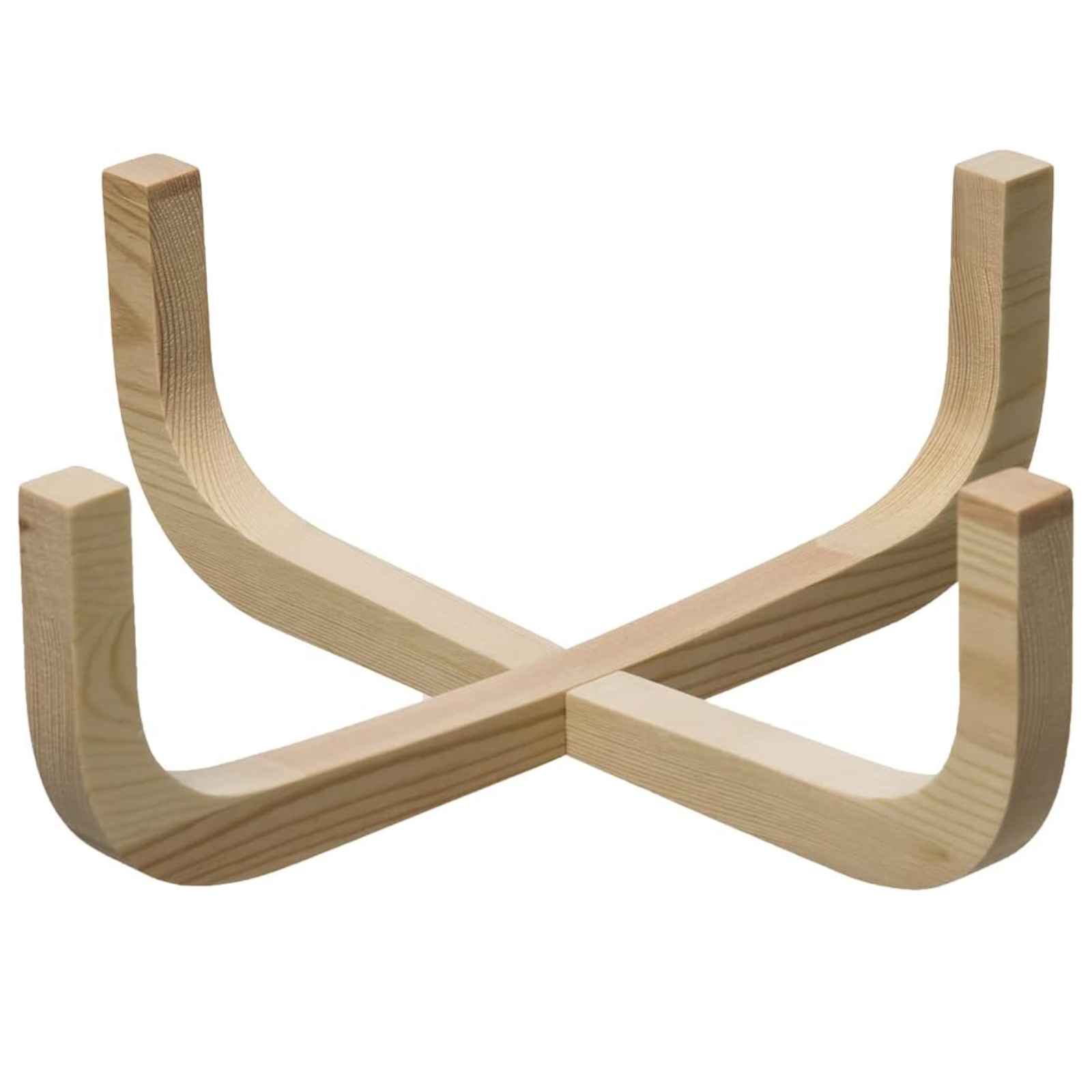 Insalatiera in vetro con supporto in legno Ø 24 cm
