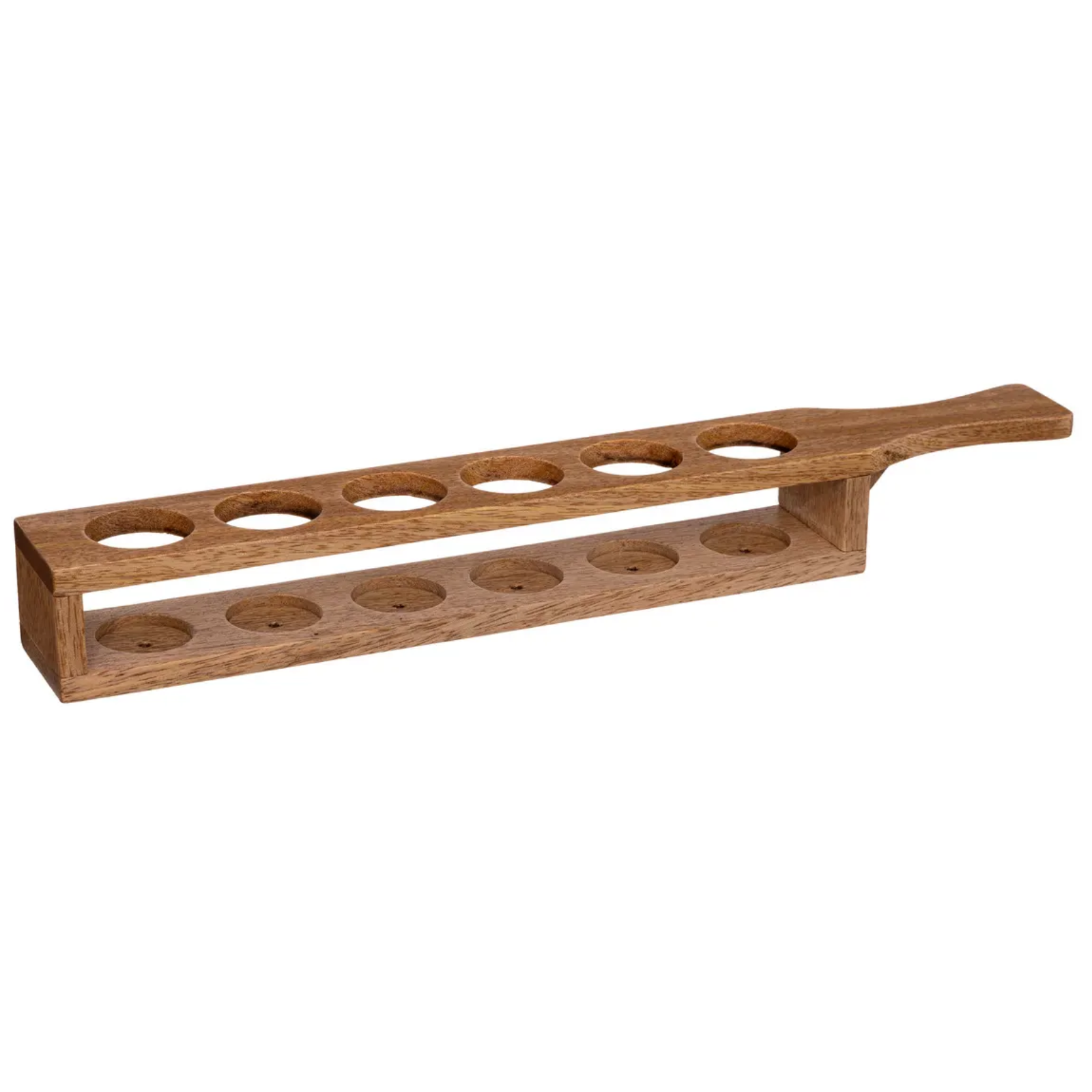 Set 6pz per shot biccheri in vetro 2,4 cl supporto in legno