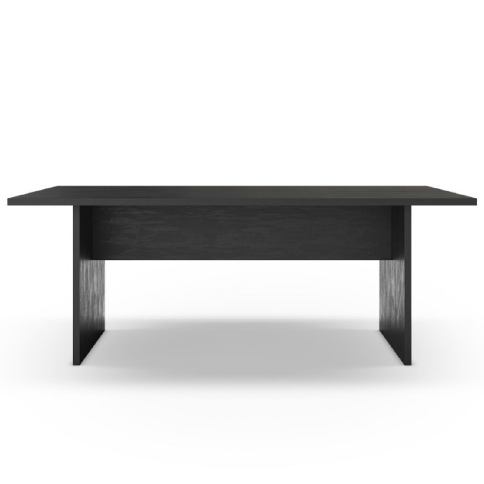 Tavolo da pranzo rettangolare fisso in melaminico color nero 200x100 cm - Loana