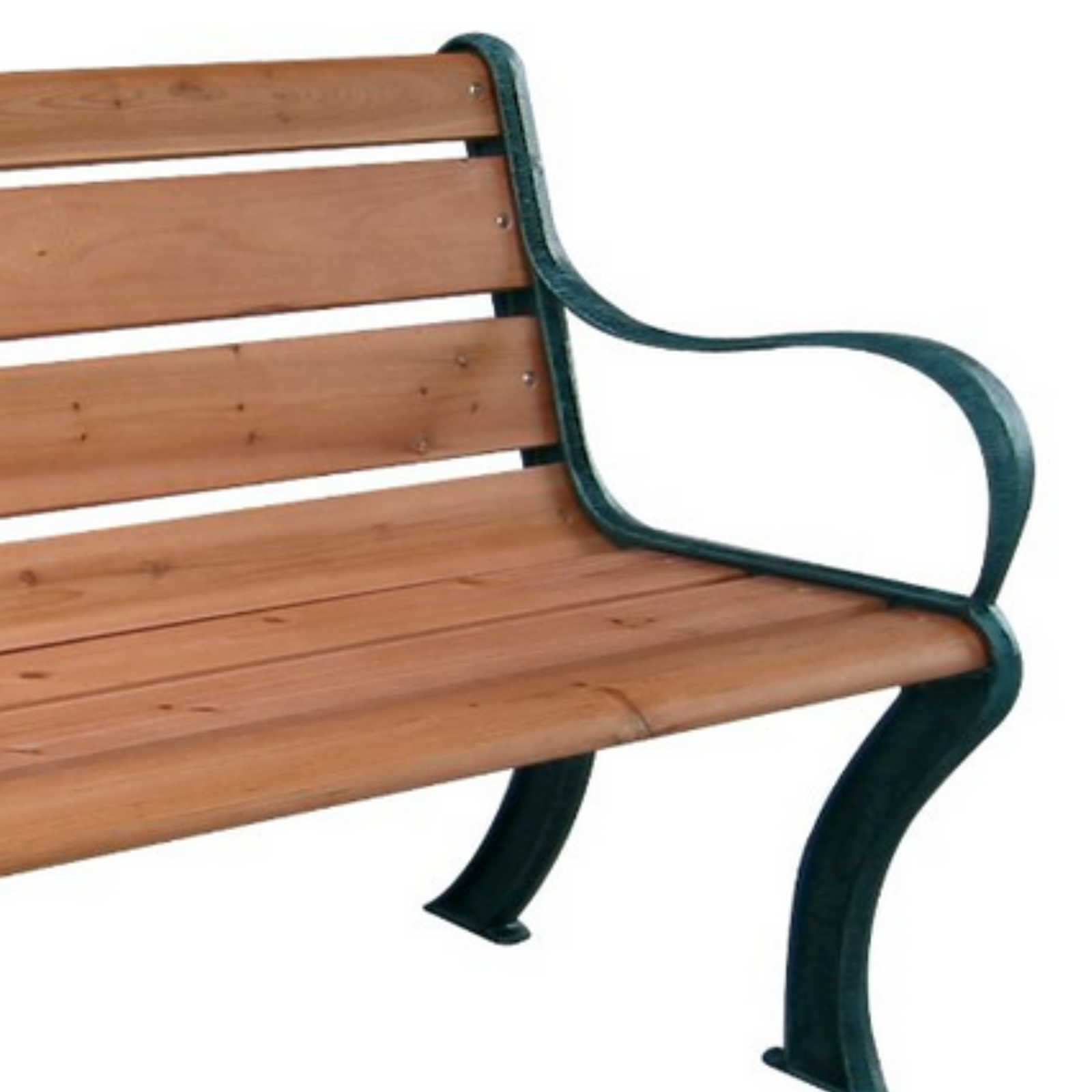 Panchina da esterno in ghisa con seduta doghe in legno naturale - Elegan