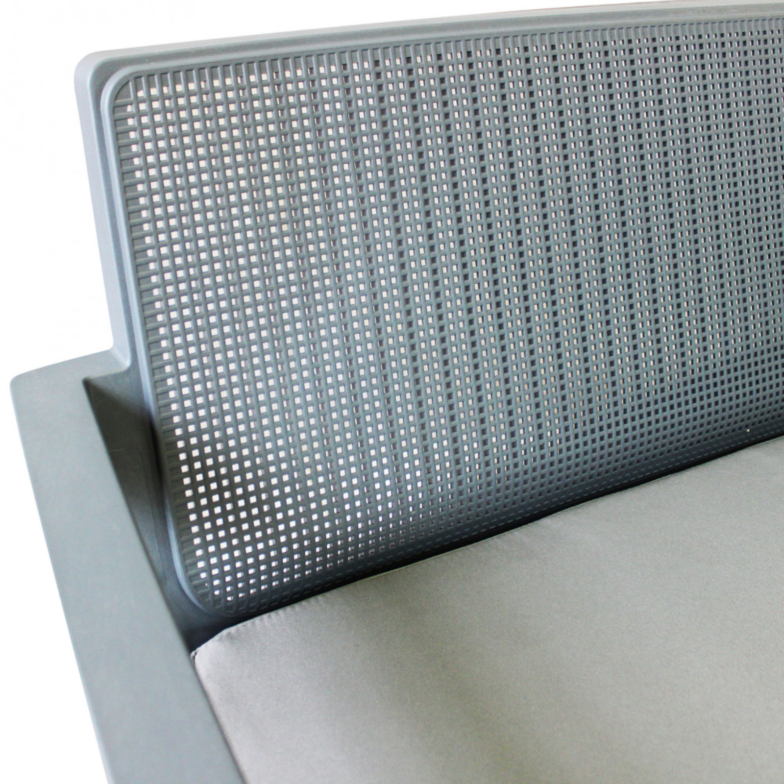 Salottino da esterno in polipropilene grigio con cuscini 4 posti - Delaware