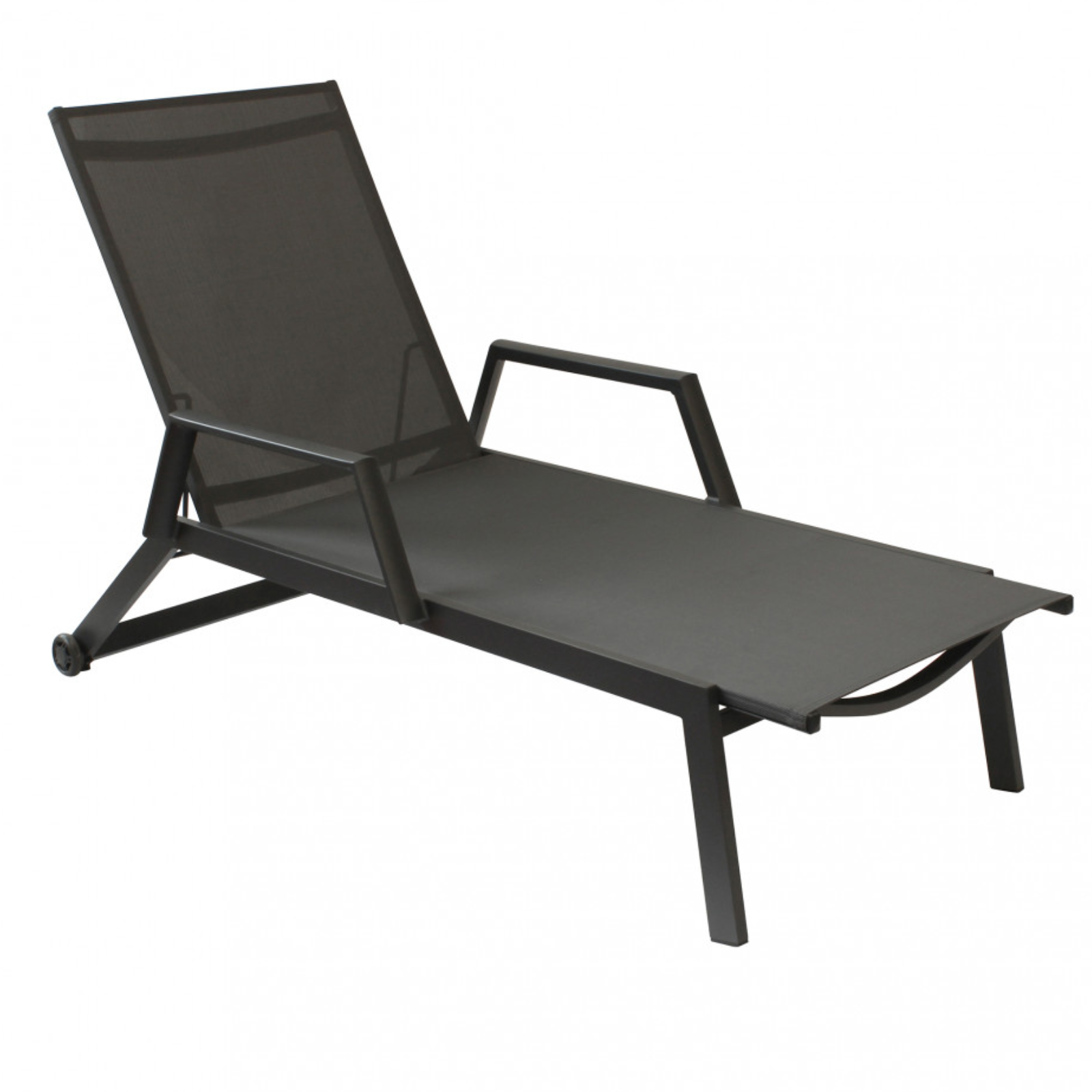 Lettino prendisole impilabile in alluminio e textilene 2x1 - Barinis