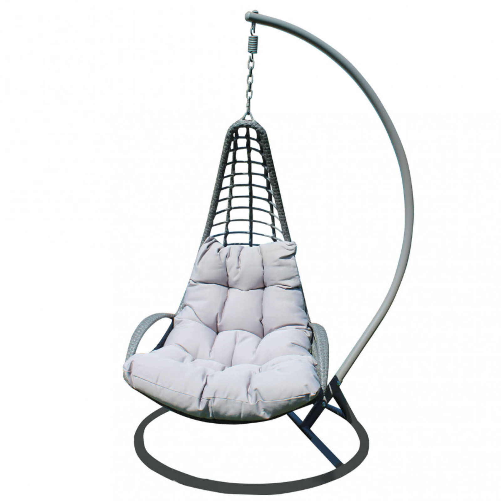 Dondolo sospeso struttura in metallo seduta in wicker - Lipari