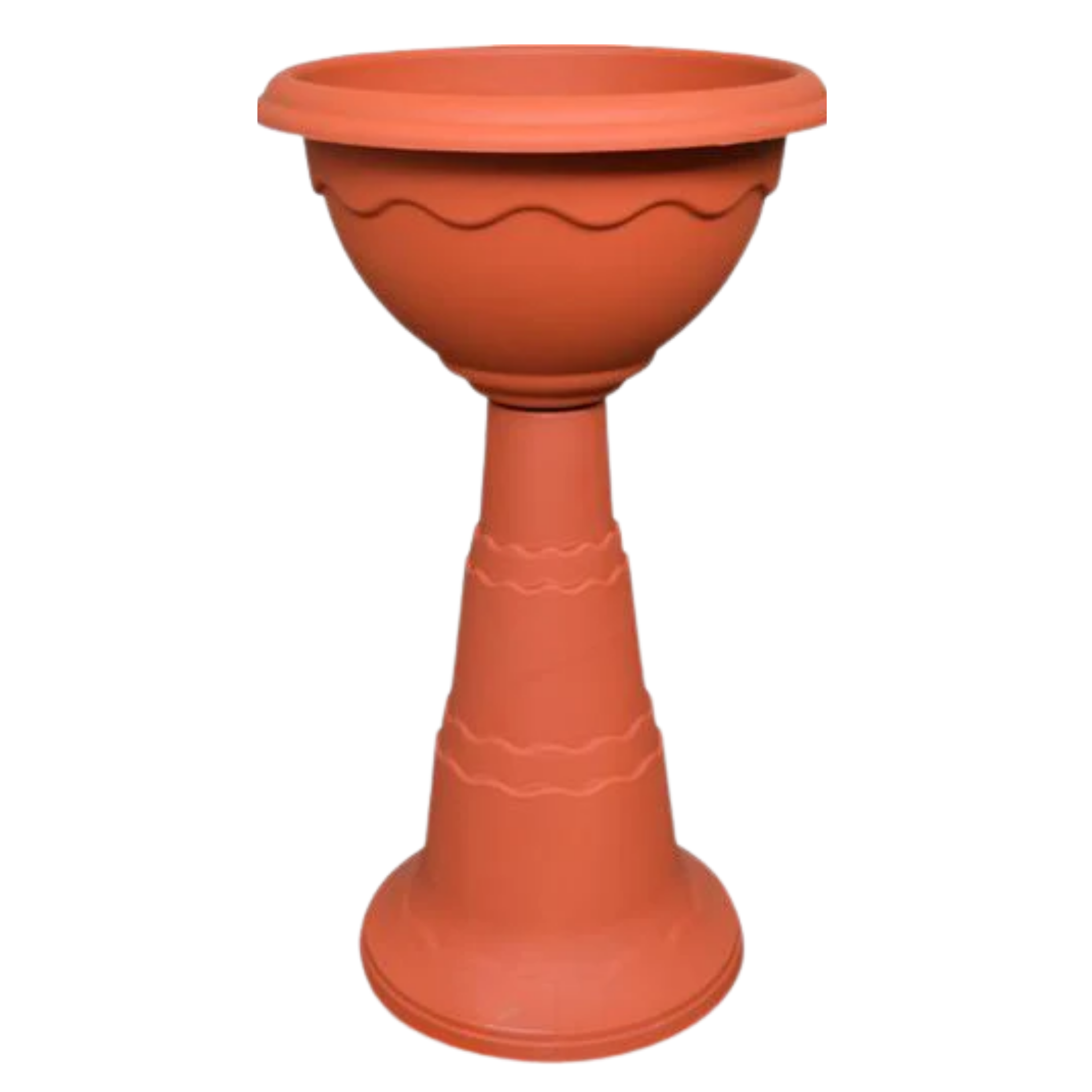 Vaso a colonna in polipropilene doppio bordo ideale per esterno vari colori