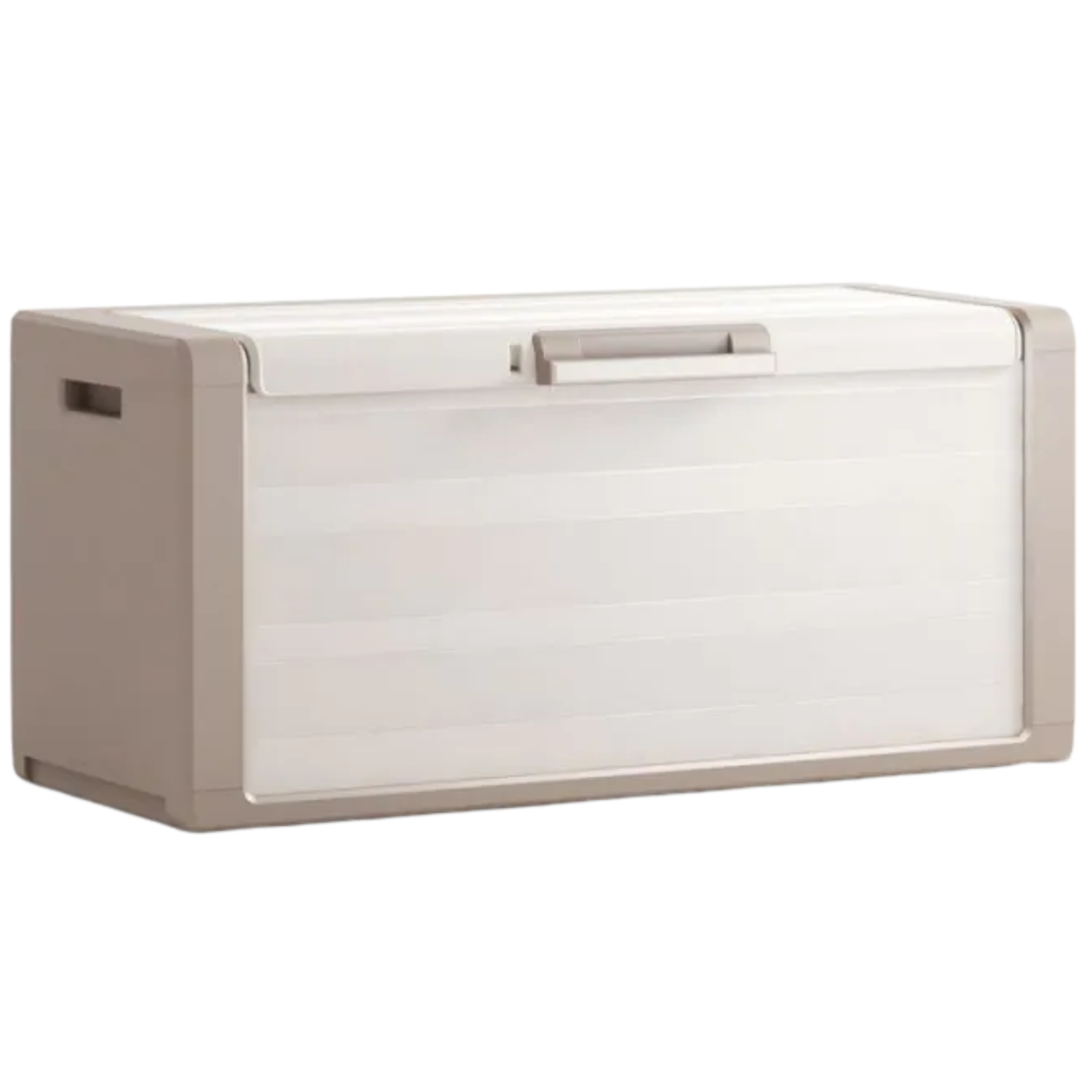 Baule cassapanca in resina sabbia lucchettabile portaoggetti 118x49x55 cm