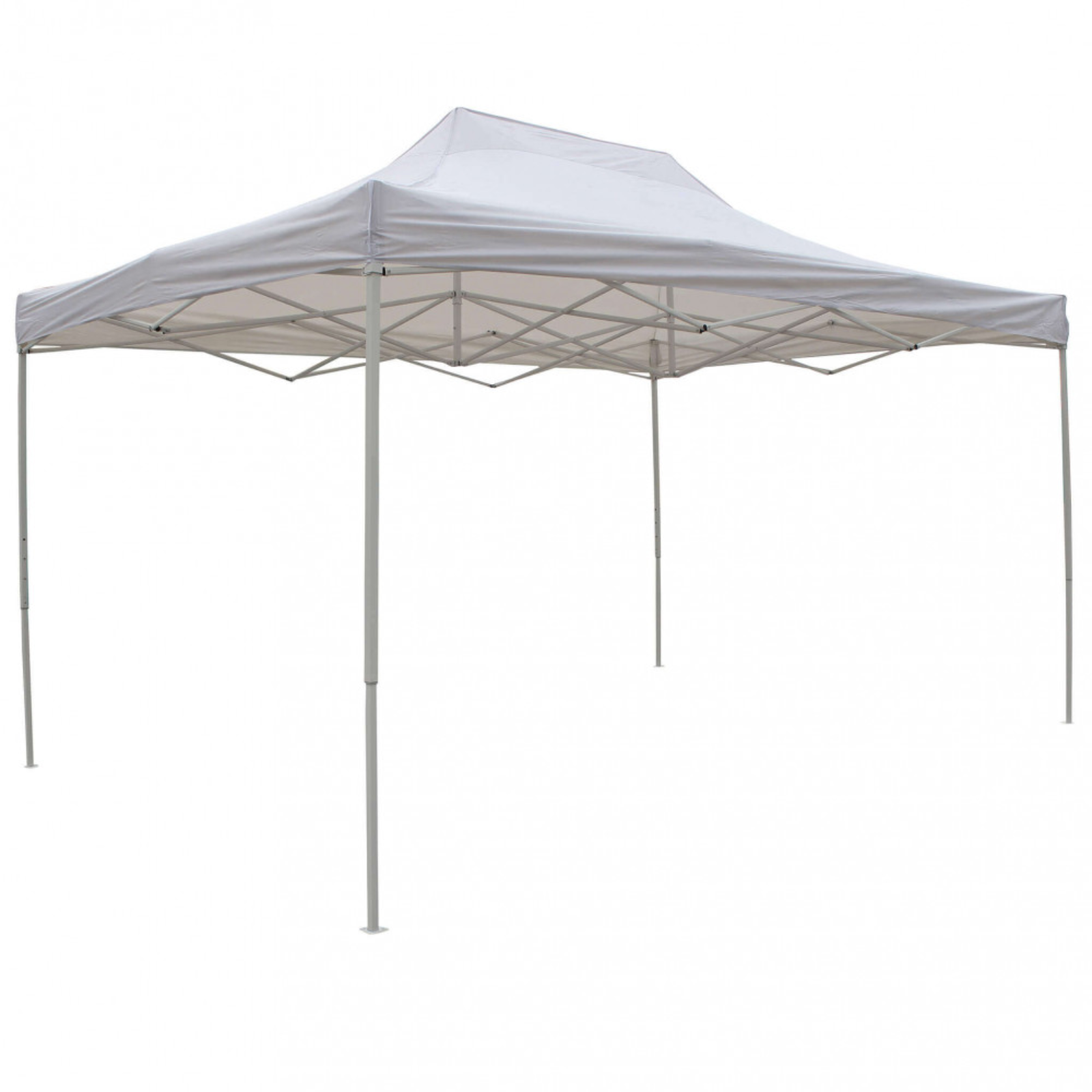 Gazebo pieghevole 3x4,5 mt struttura in metallo telo in poliestere bianco - Party
