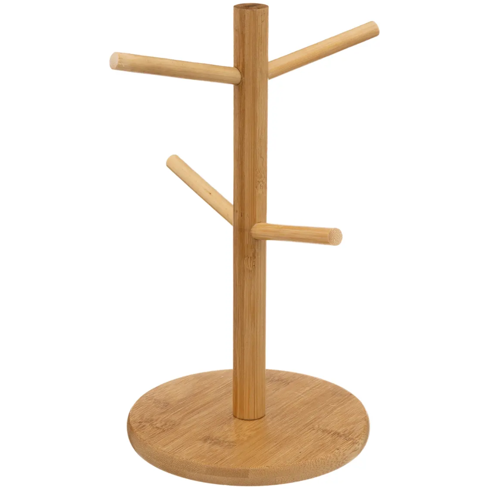 Set 4 tazze da caffè in porcellana multicolor con supporto in legno
