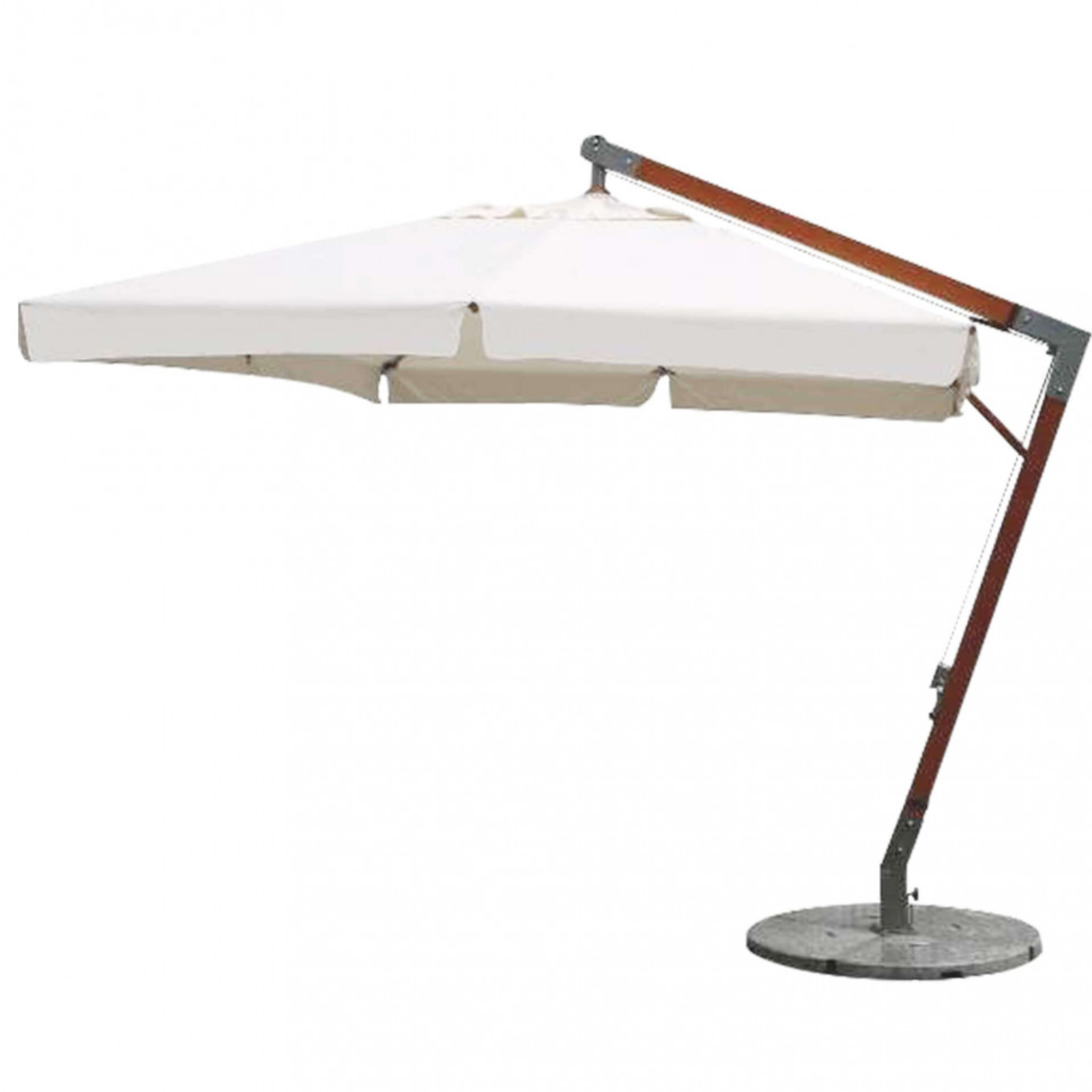 Ombrellone da esterno decentrato 3x3 MT telo in poliestere palo in alluminio - Venere