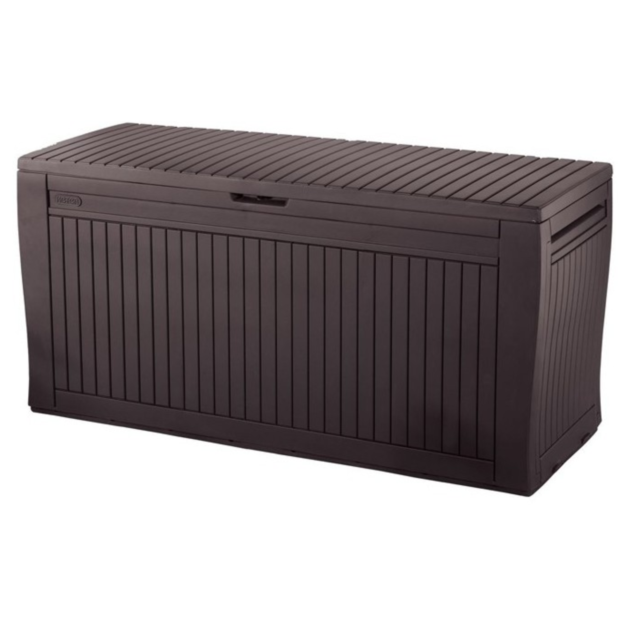 Baule cassapanca in resina 270LT con maniglie e ruote 117x45x57 cm