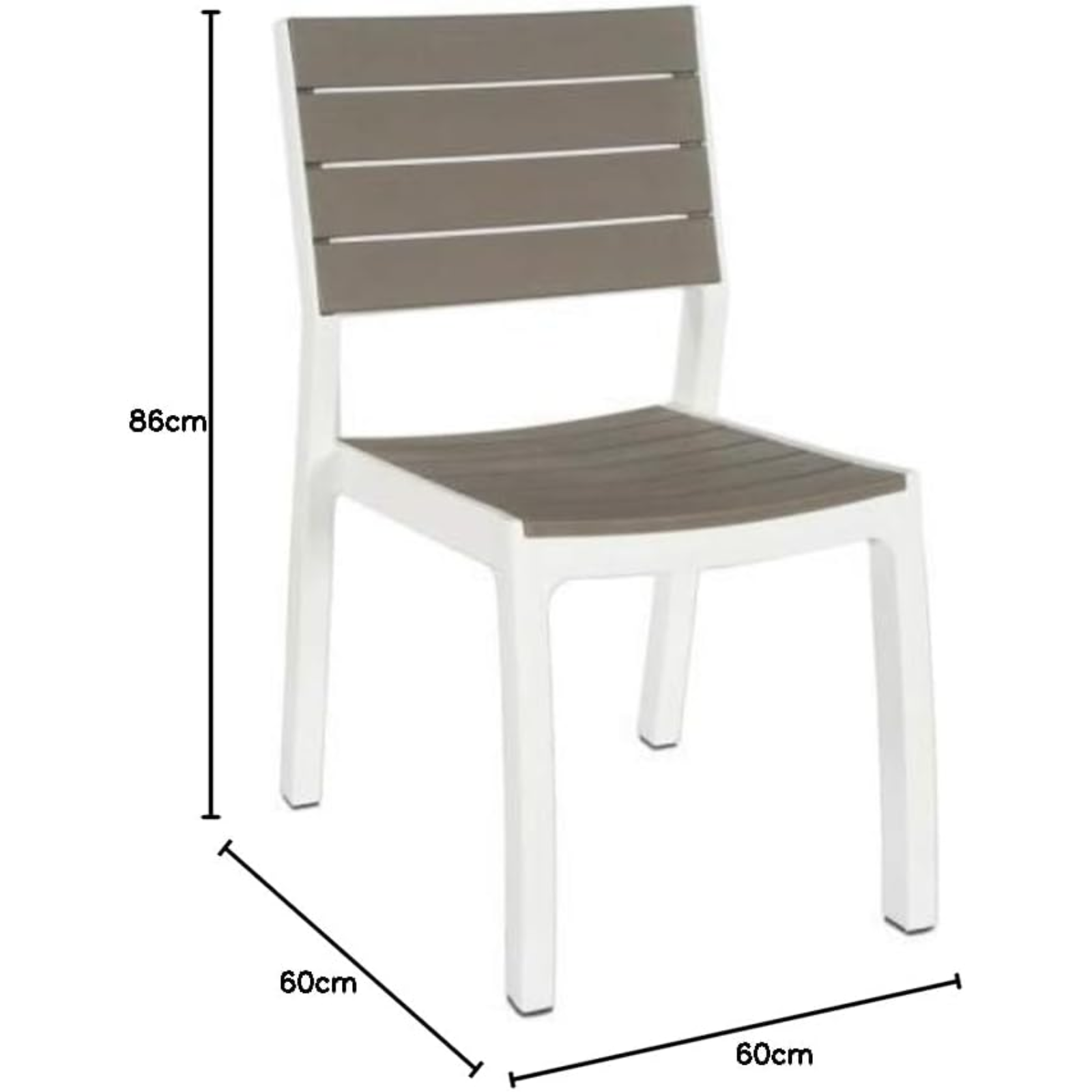 Sedia da esterno in polipropilene effetto rattan impilabile - Harmo