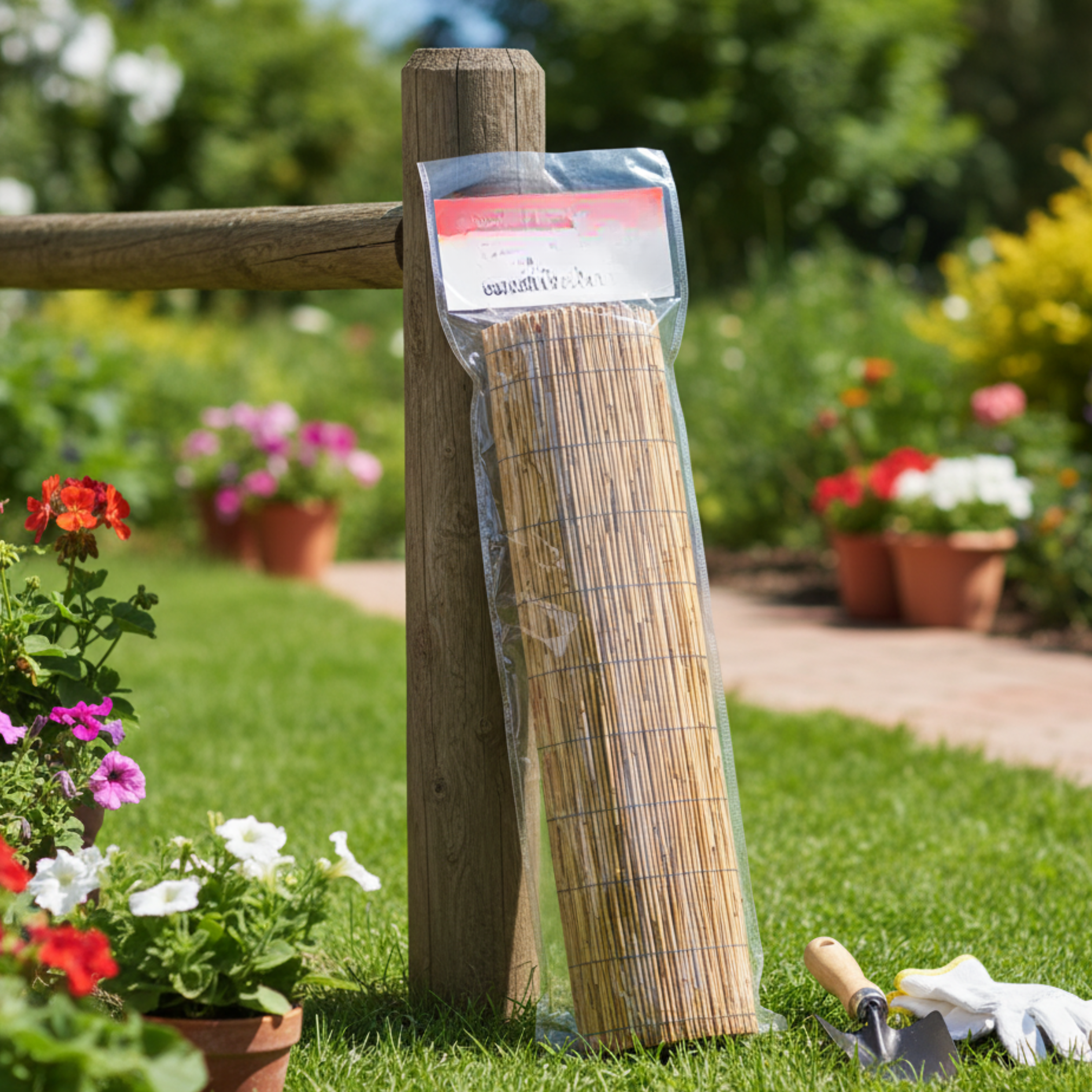 Arelle in bamboo rilegate con filo nylon cannette 4÷6 mm confezione in blister