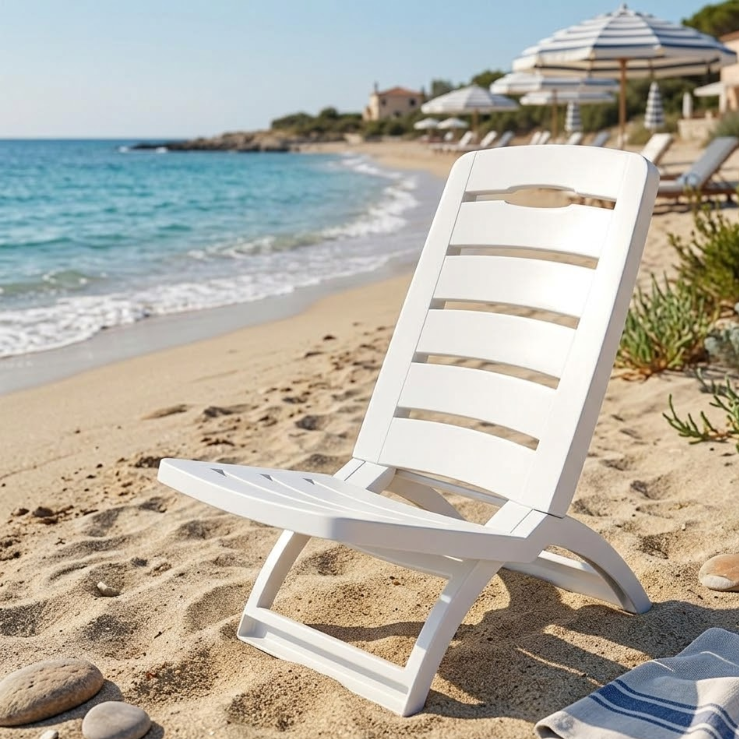 Spiaggina Mare Pieghevole Portatile in Polipropilene Sdraio Richiudibile made in italy