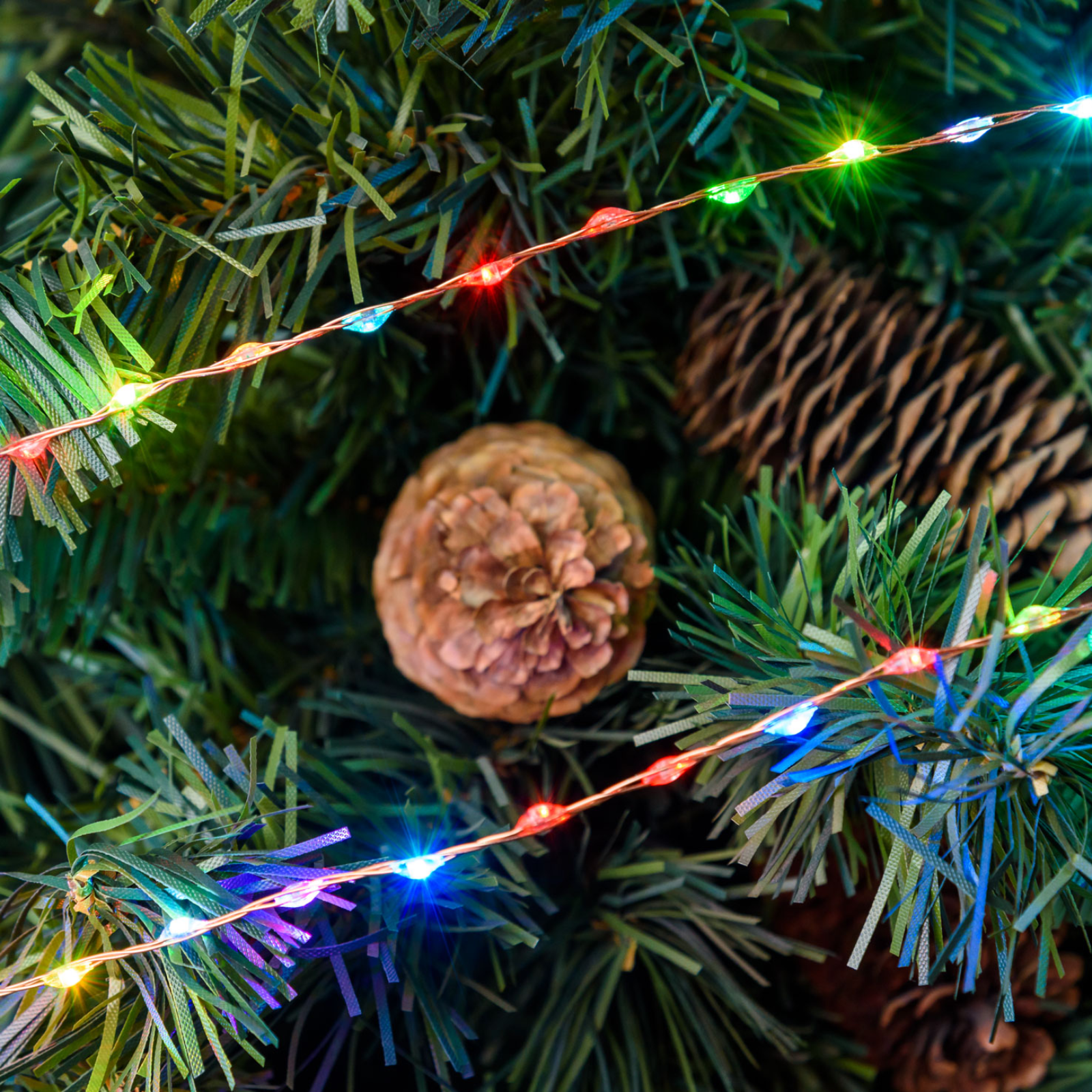 Luci di natale catena luminosa RGB 625 microled per uso interno o esterno