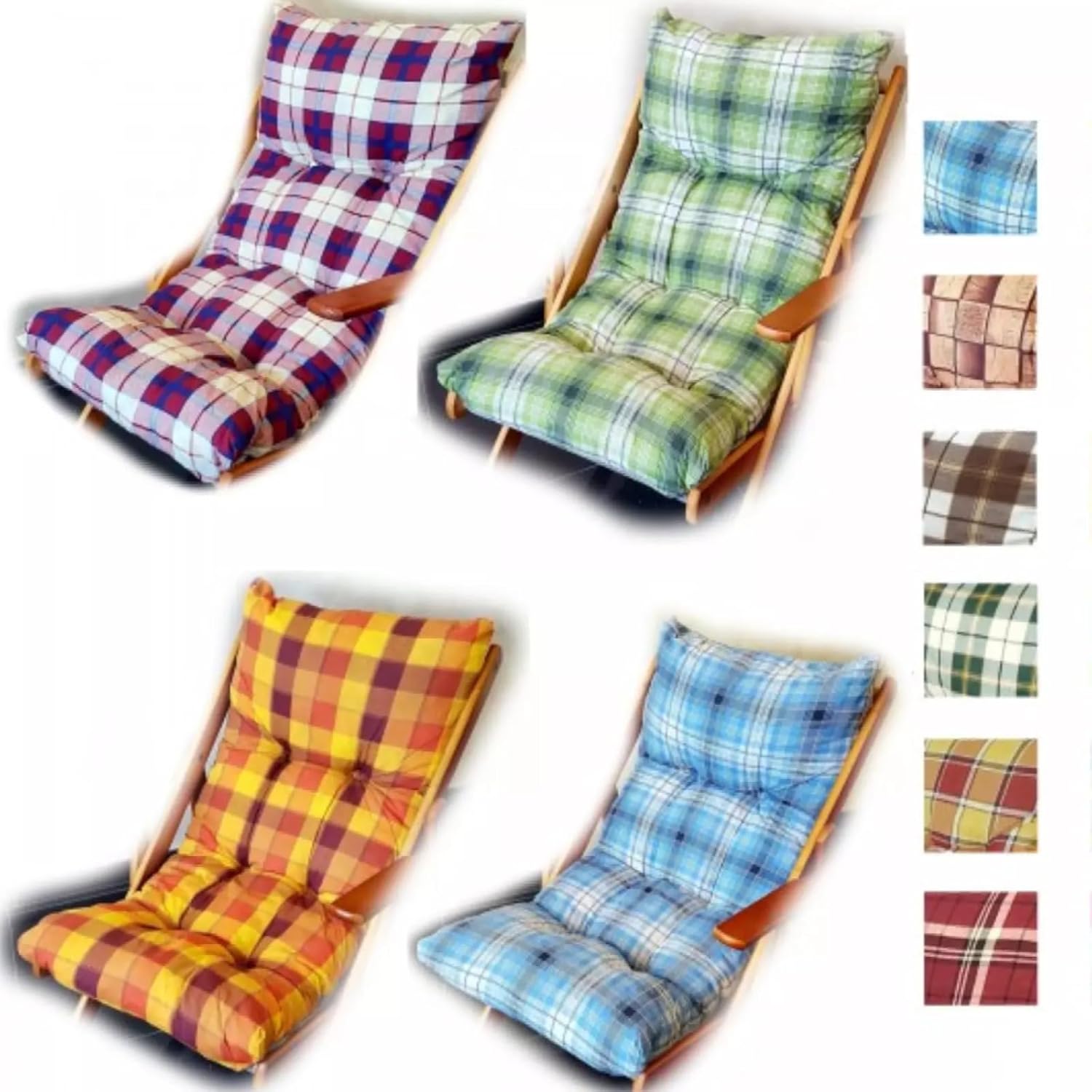 Cuscino Imbottito per Sedia Sdraio Poltrona Reclinabile ricambio HARMONY legno