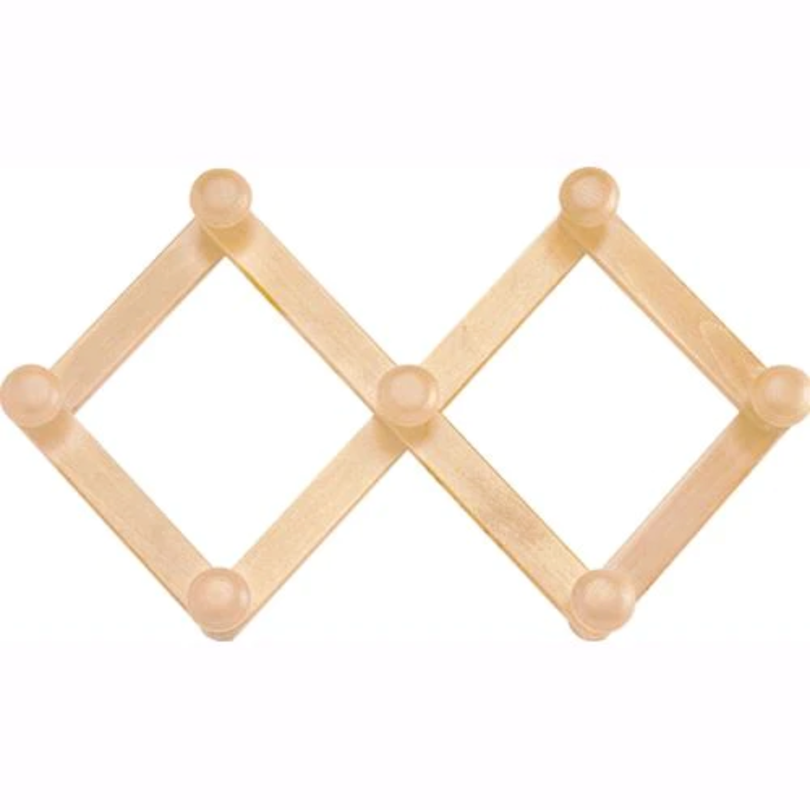 Appendiabito da parete estensibile in legno verniciato con pomelli tondi