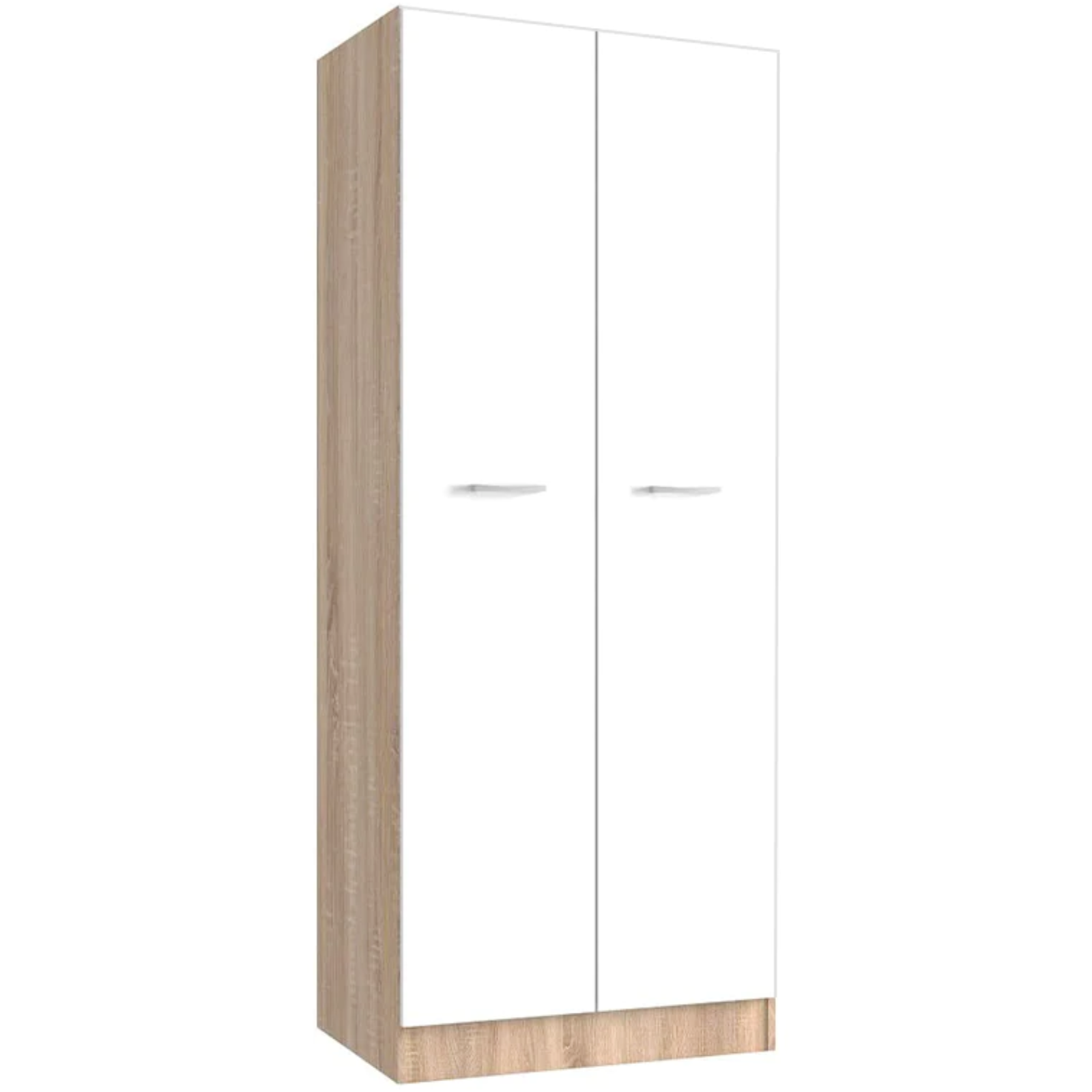 Konrad armadio ingresso 2 ante multiuso design moderno grigio legno