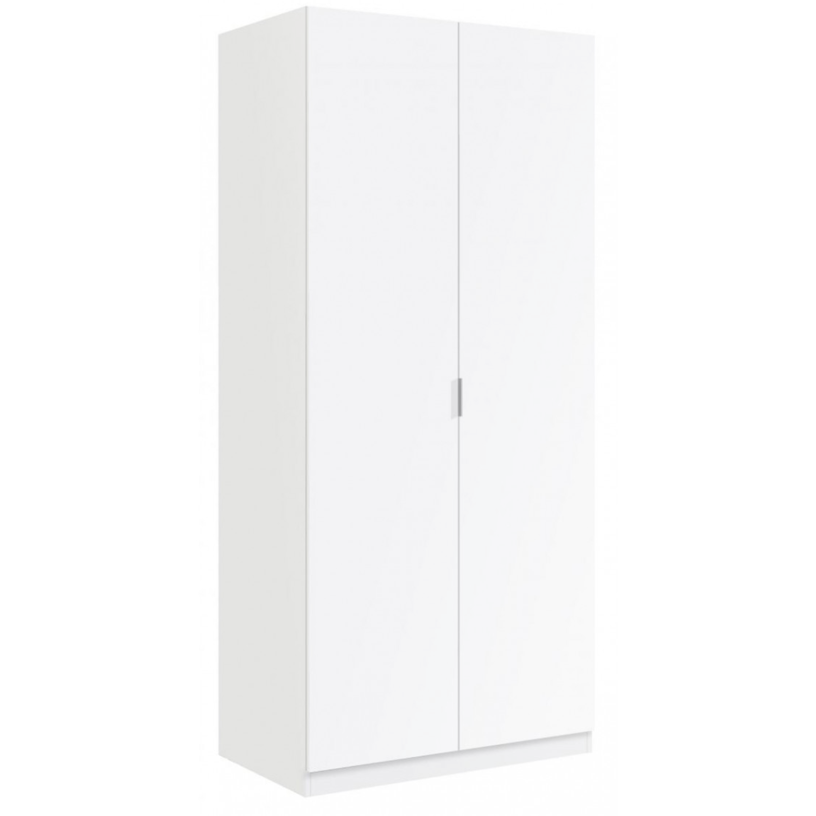 Armadio in legno 2 ante design moderno con appendiabiti e ripiani interni da interno - Nomo