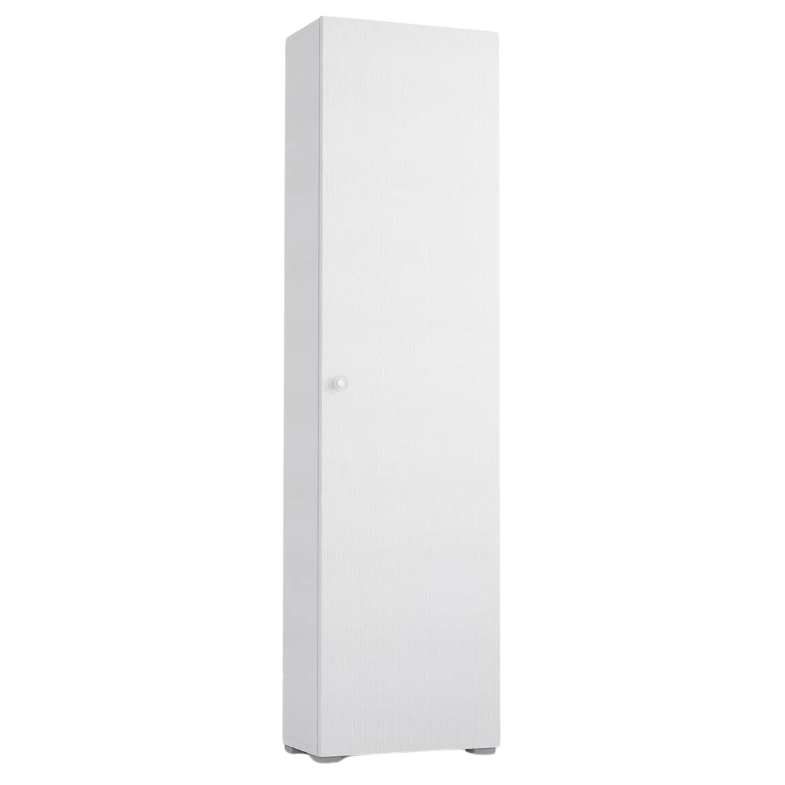 Armadio multiuso con 7 ripiani e 1 anta in legno bianco design moderno - Millim