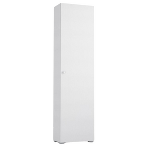 Armadio multiuso con 7 ripiani e 1 anta in legno bianco design moderno - Millim