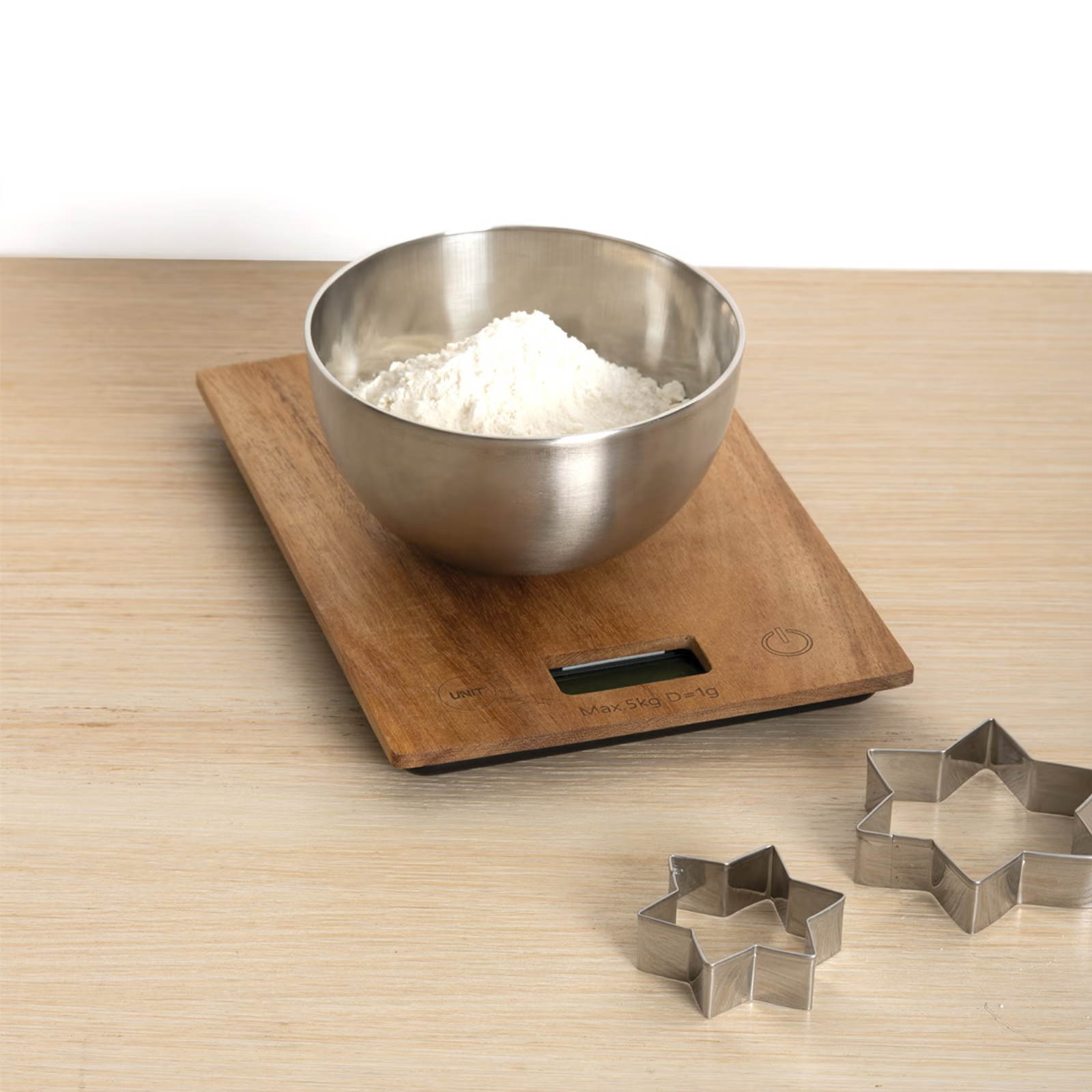 Bilancia digitale da cucina in polipropilene effetto legno - Harmonia