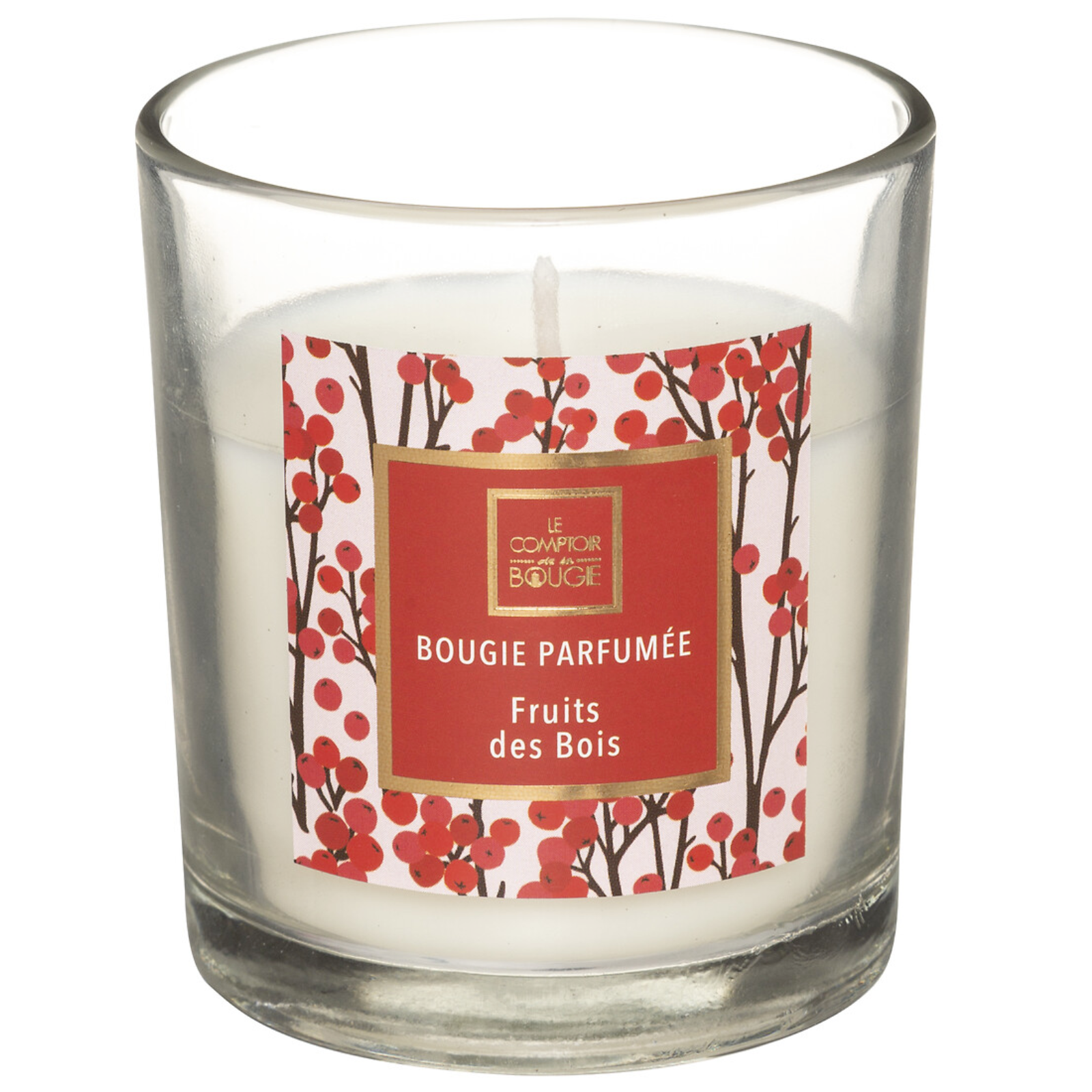 Profumatore ambiente candela con giara in vetro profumo Frutti di bosco