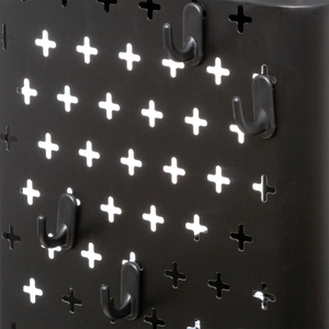 Carrello con ruote da cucina in metallo con 3 ripiani e porta oggetti - Ico