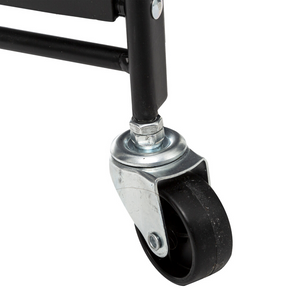 Carrello da cucina con ruote a 3 ripiani design moderno pieghevole salvaspazio in metallo e bambù - Mino