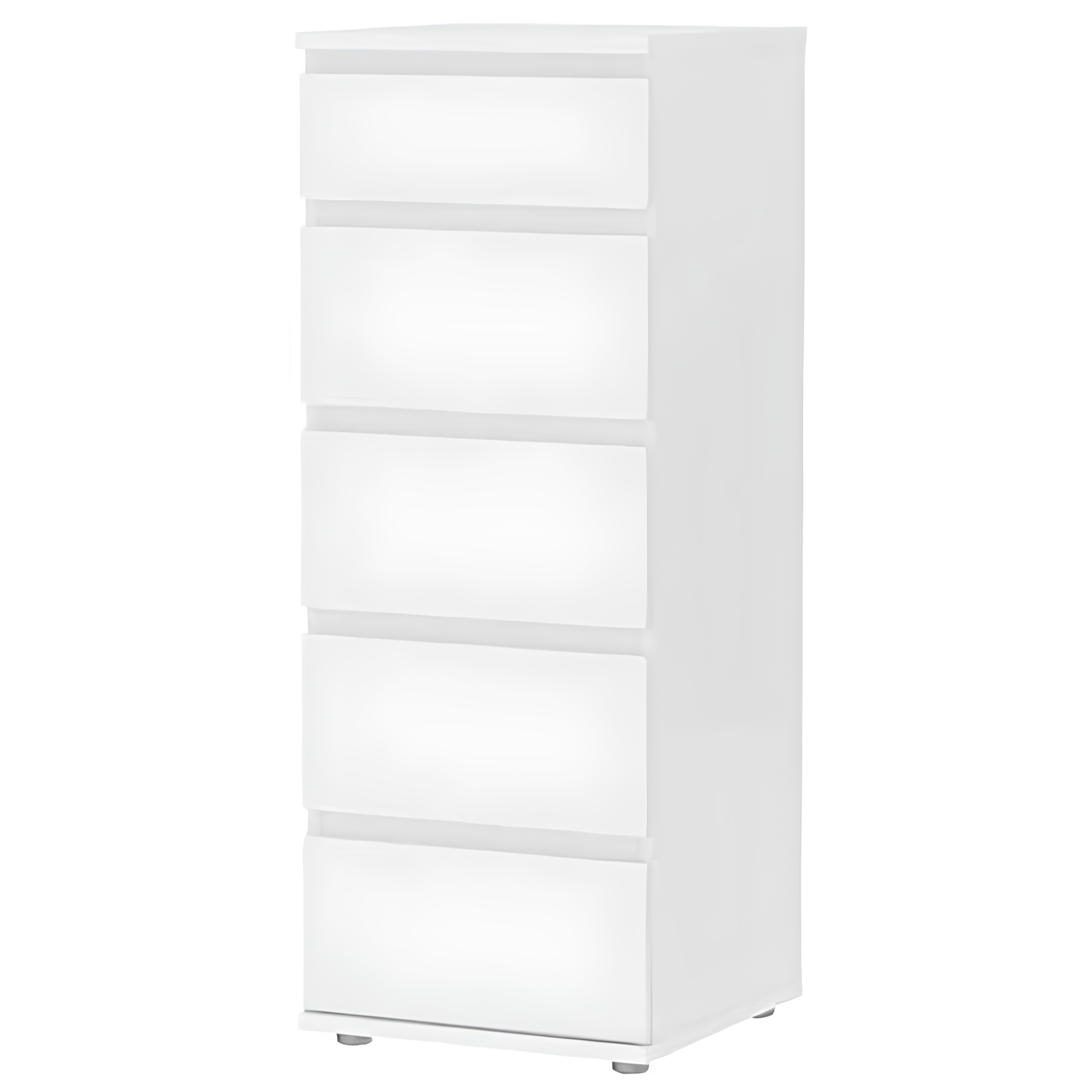 Cassettiera salvaspazio multiuso "Nova" in legno con 5 cassetti dotati di guide metalliche per camera o camera da letto