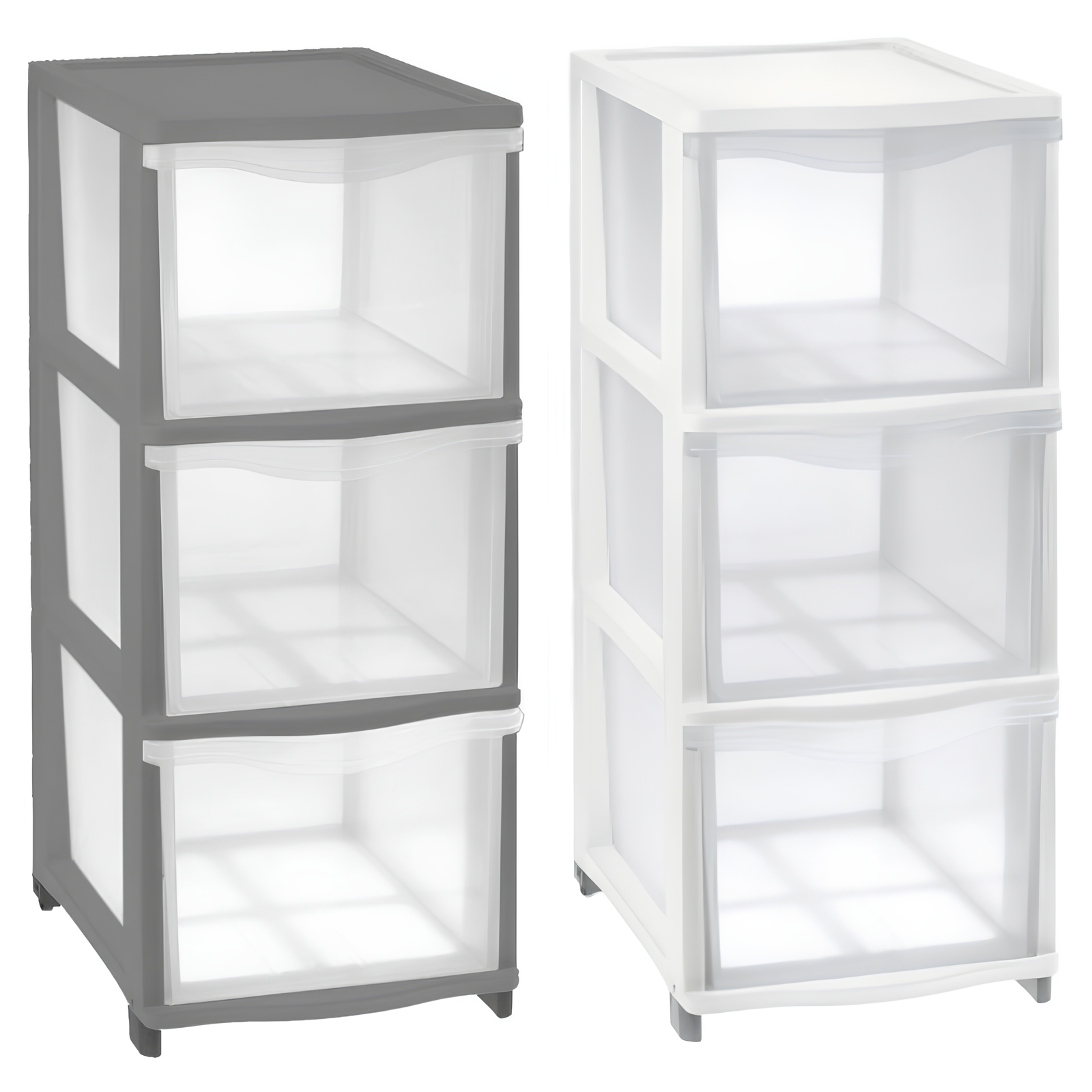 Cassettiera salvaspazio "Line" in plastica con 3 cassetti per casa o ufficio