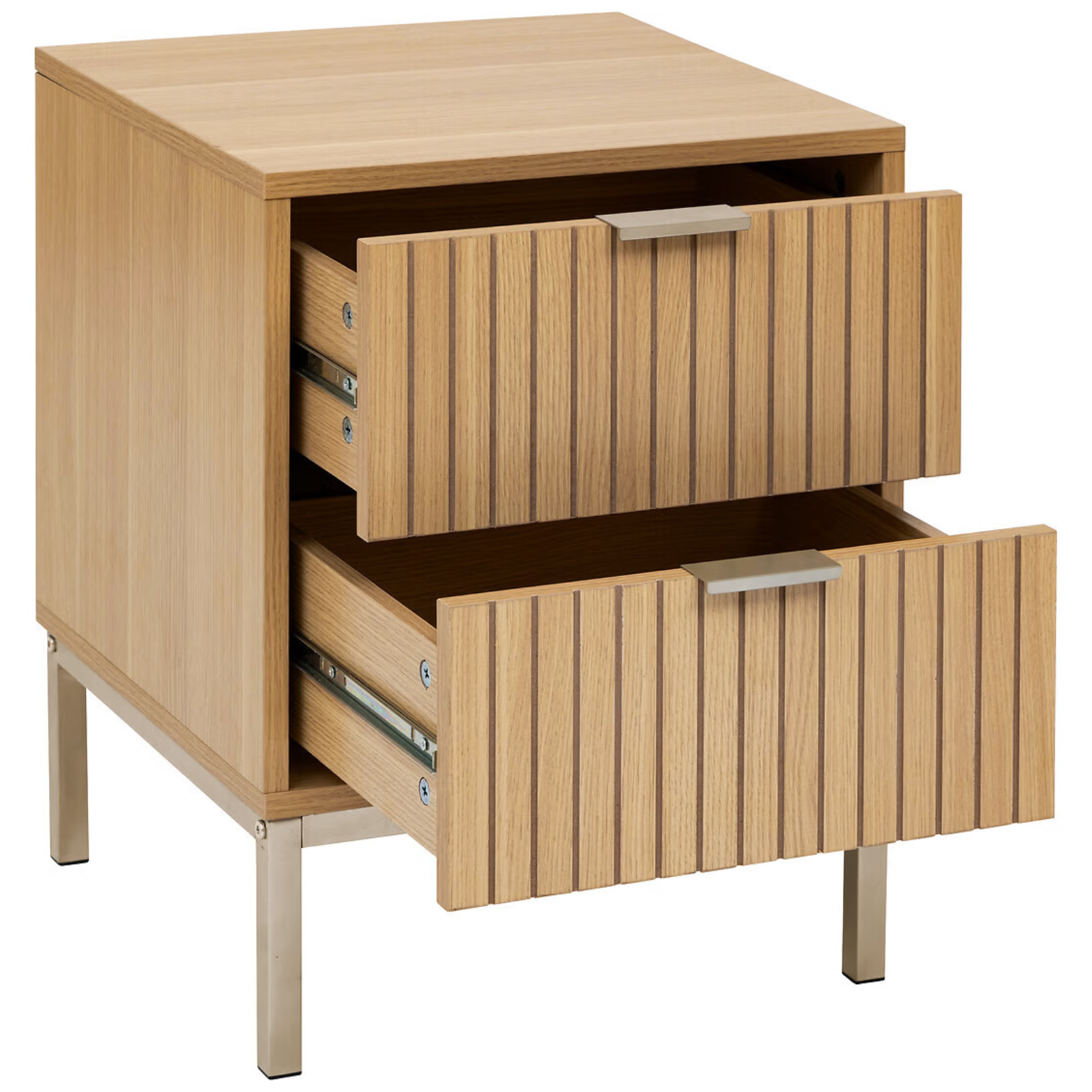 Comodino design moderno in legno 2 cassetti - Tasso