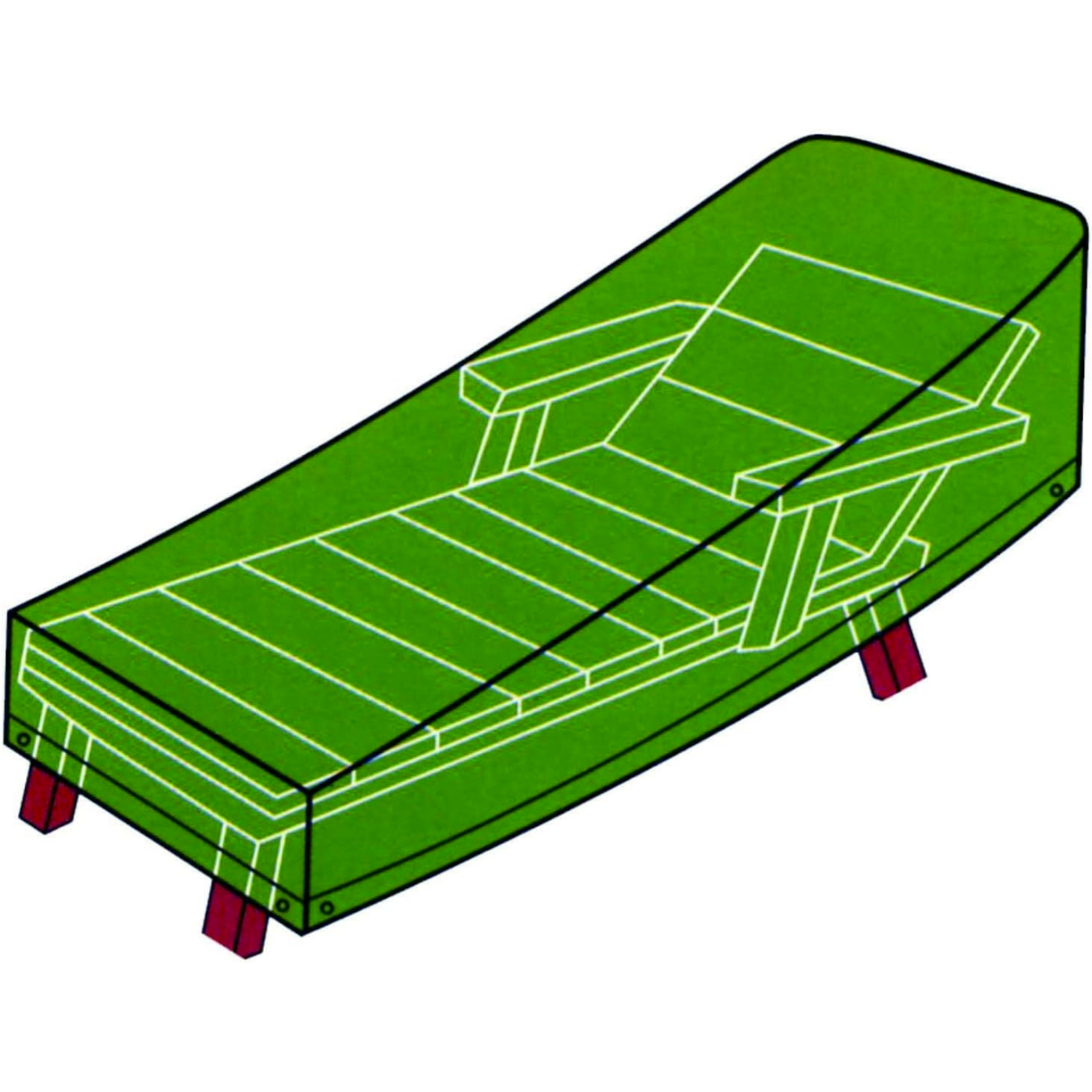 Telo protettivo per lettino prendisole in PVC con chiusura ad elastico