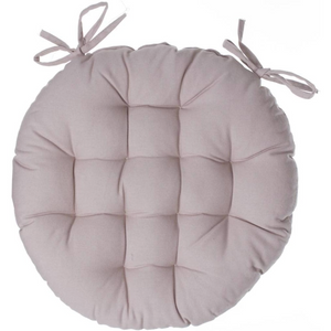 Cuscino rotondo per sedia in cotone con imbottitura interno in cotone riciclato Beige