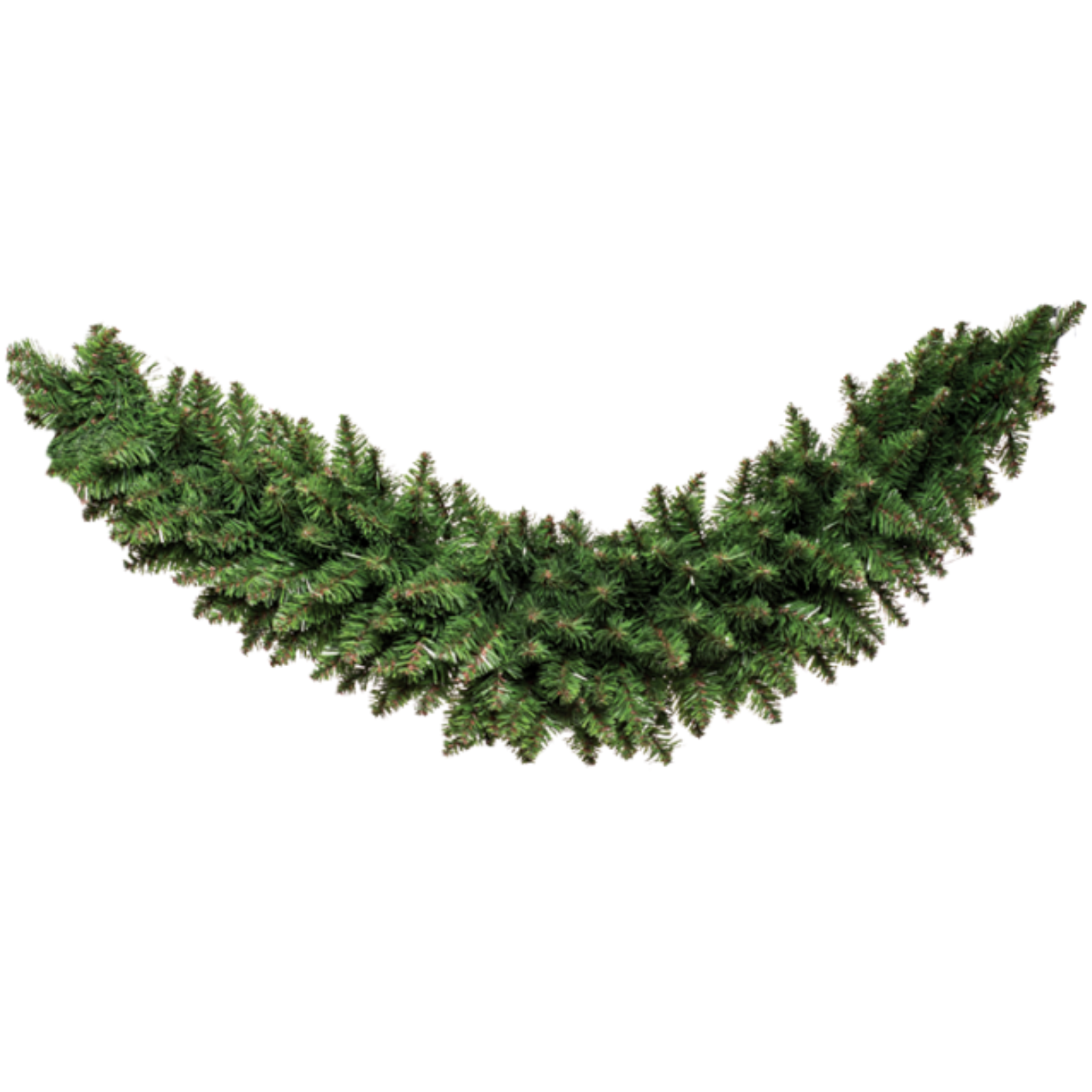 Ghirlanda natalizia festone verde artificiale in pvc 120 cm con 280 rami