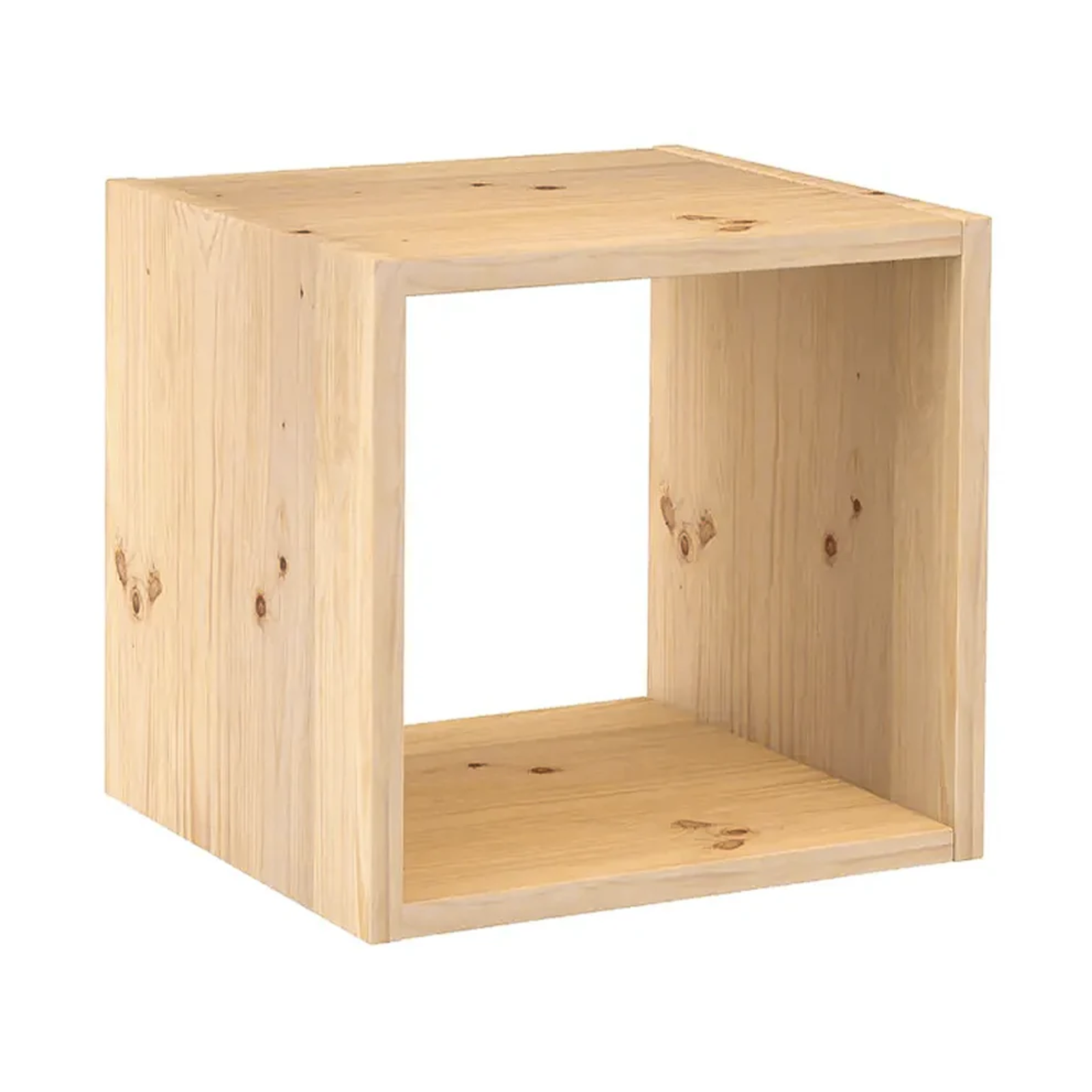 Kit cubo libreria in legno di pino massiccio modulare - Linea Natural