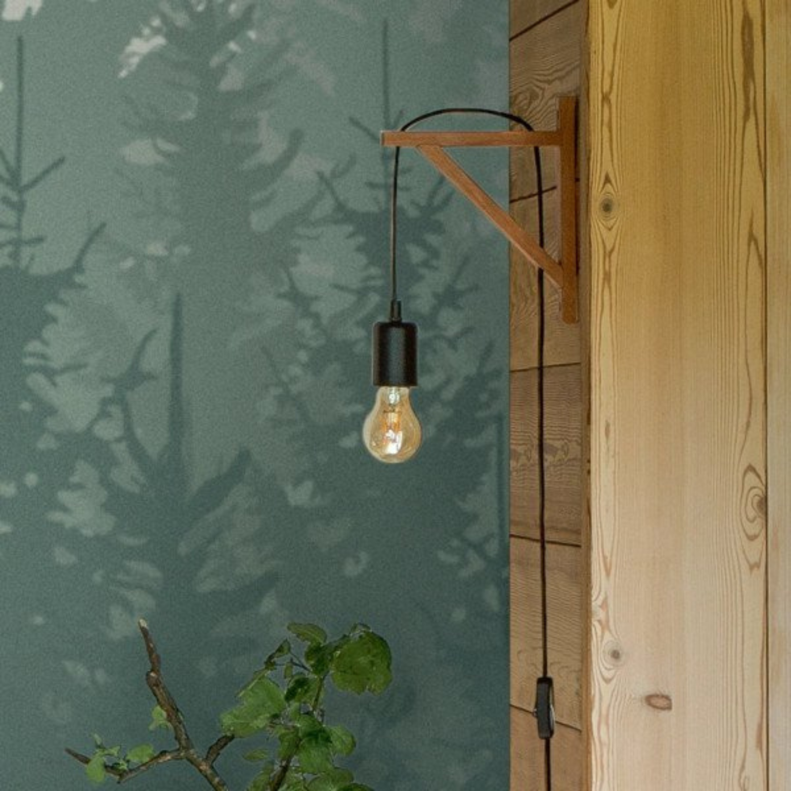 Lampada da parete design moderno in legno - Wild