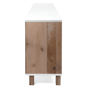 Madia 200 cm da soggiorno design moderno 3 ante e 1 vano a giorno con ripiani - Meno