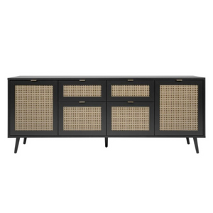 Madia design moderno "Aurora" con 4 ante 2 ripiani e 2 cassetti frontali effetto vimini