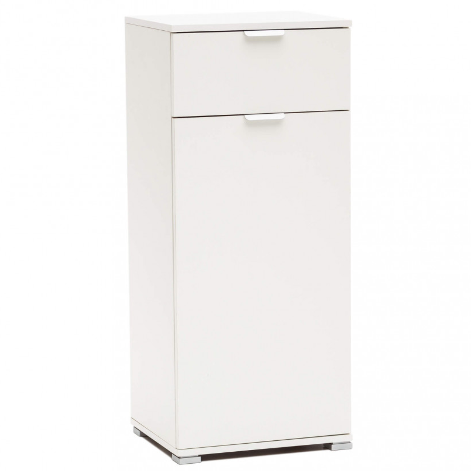 Mobile multiuso in truciolare bilaminato 1 anta con ripiani interni e 1 cassetto scorrevole - Mimmi