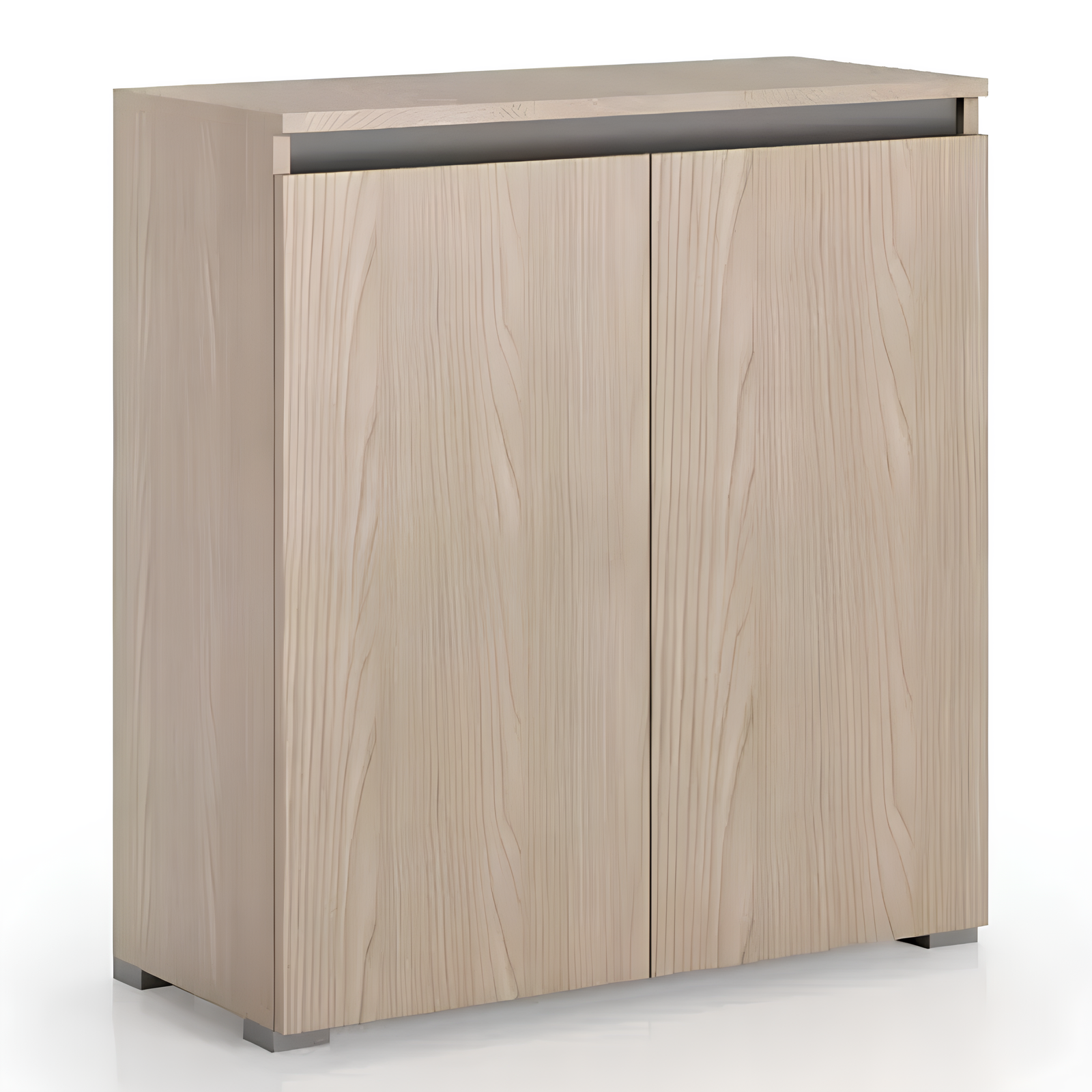 Mobile multiuso in legno color rovere 2 ante e ripiani interni regolabili - Blin