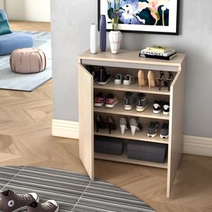 Mobile multiuso in legno color rovere 2 ante e ripiani interni regolabili - Blin